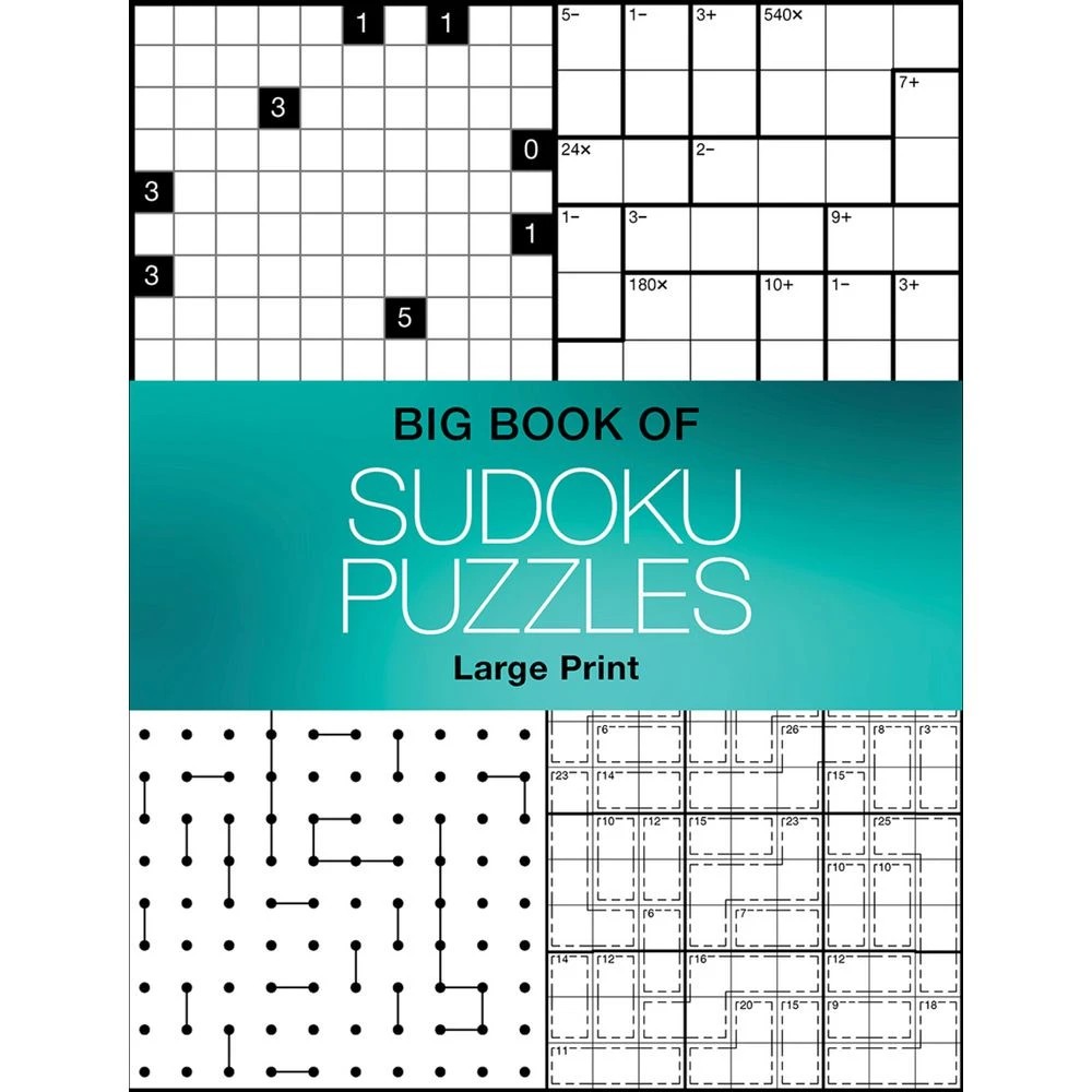 1 Large Print Sudoku Puzzle Book Teal, 1 of 1
