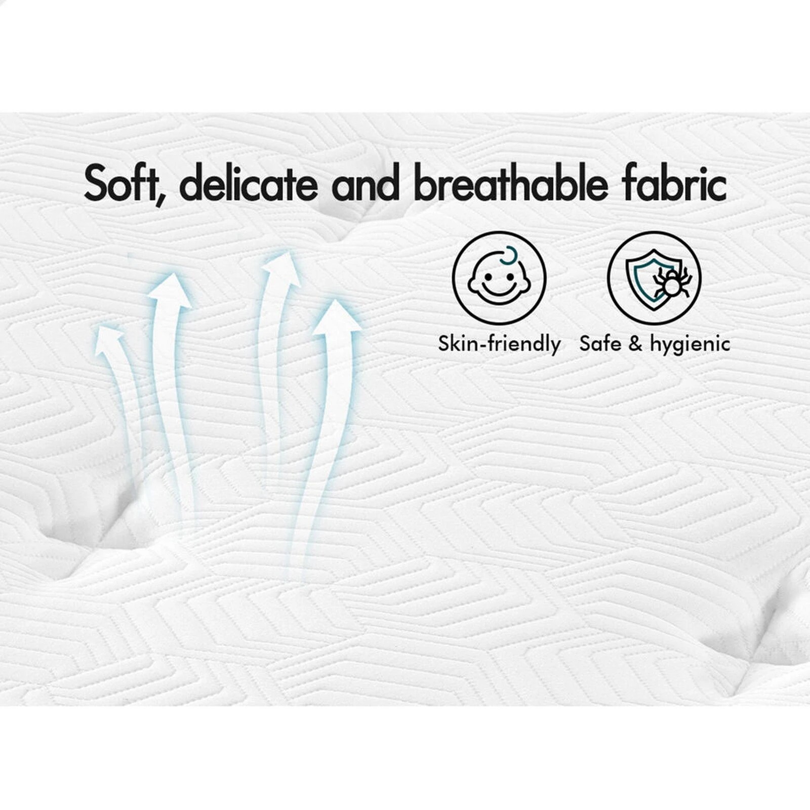 6 Alfordson Mattress 22CM Euro Top Spring Foam Bedding Medium Firm - Queen Bed, 6 of 10