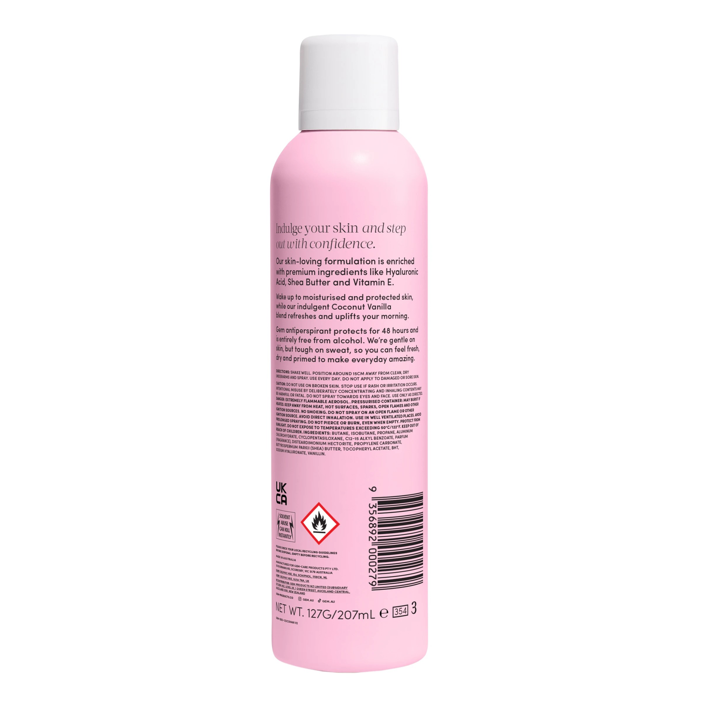 4 Gem Skin-Loving Deodorant 207ml - Coconut & Vanilla, 4 of 6