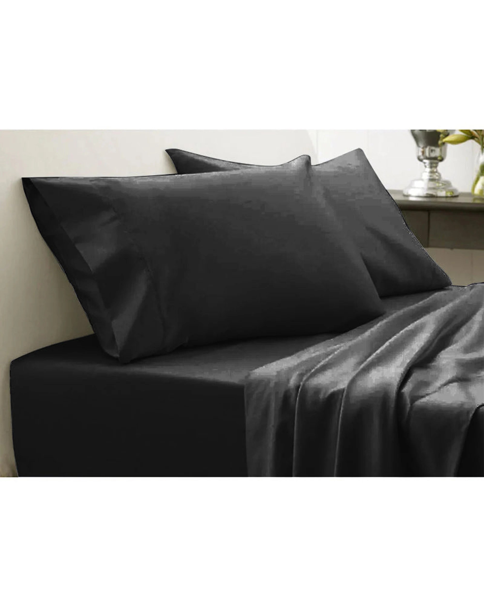 2 Cotton More 100% Bamboo Sheet Set - King Bed - Black, 2 of 2
