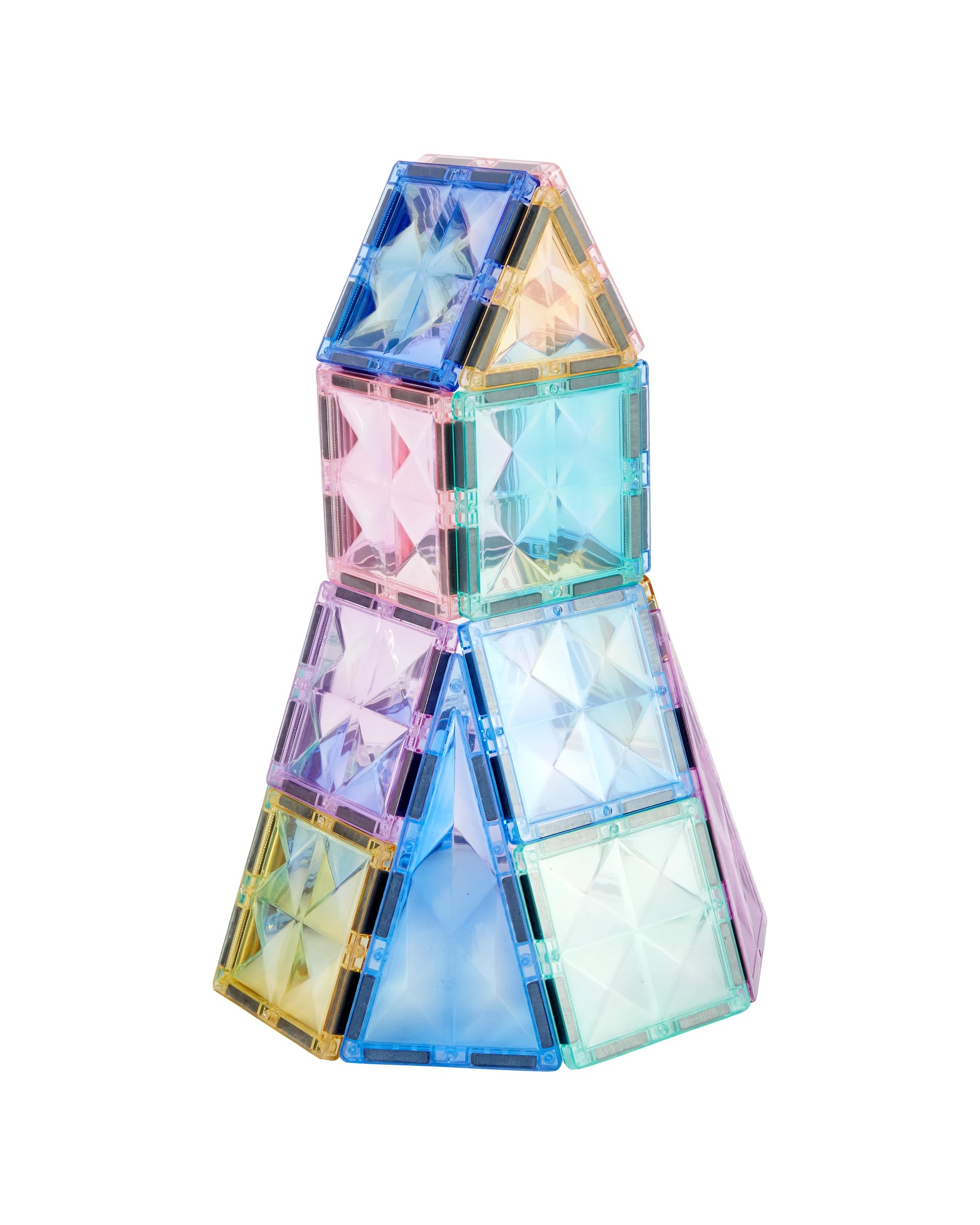 1 32 Piece Pastel Magnetic Tiles Set, 1 of 7