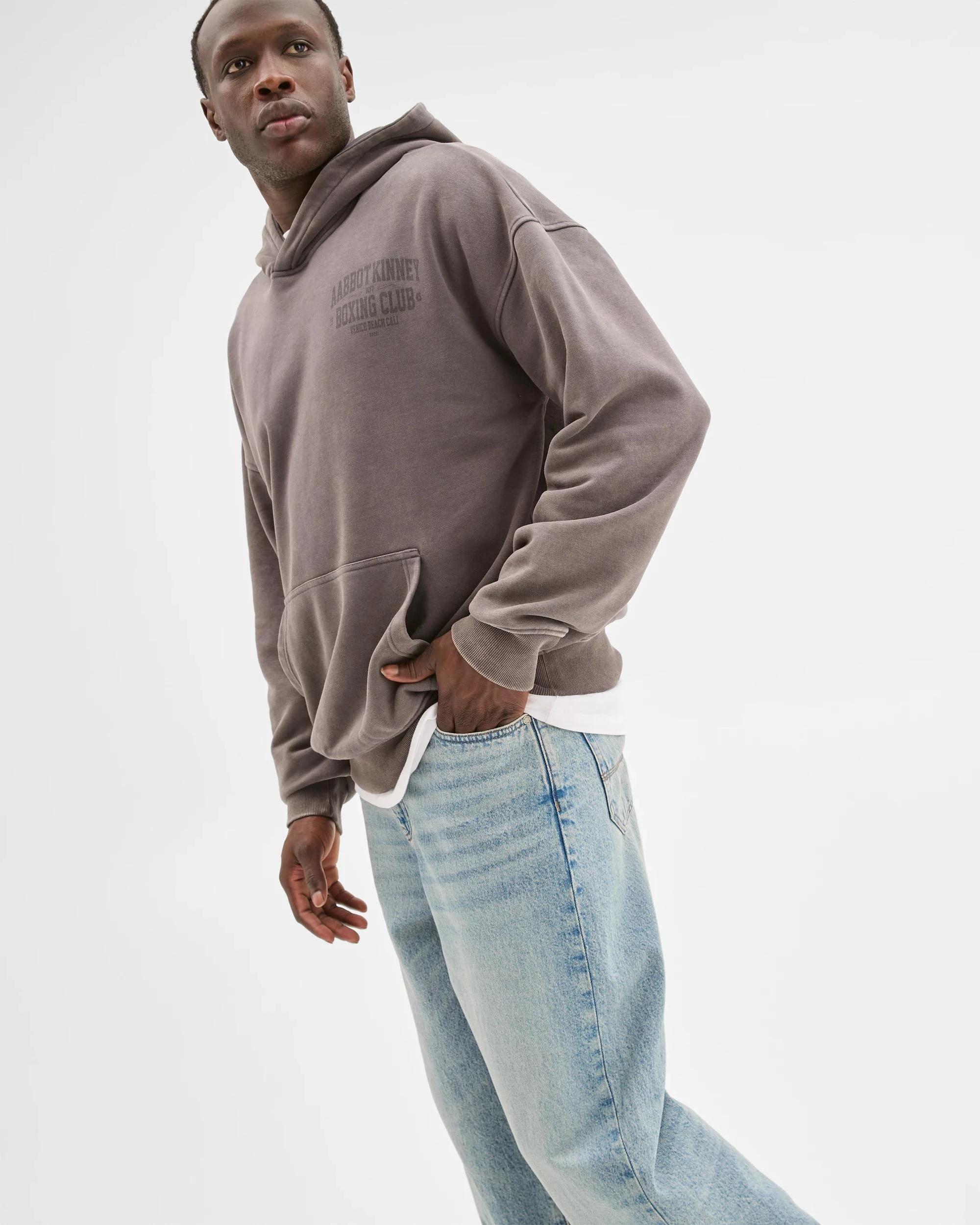 5 Commons Australian Cotton Blend Heavyweight Graphic Hoodie GREY, 5 of 7