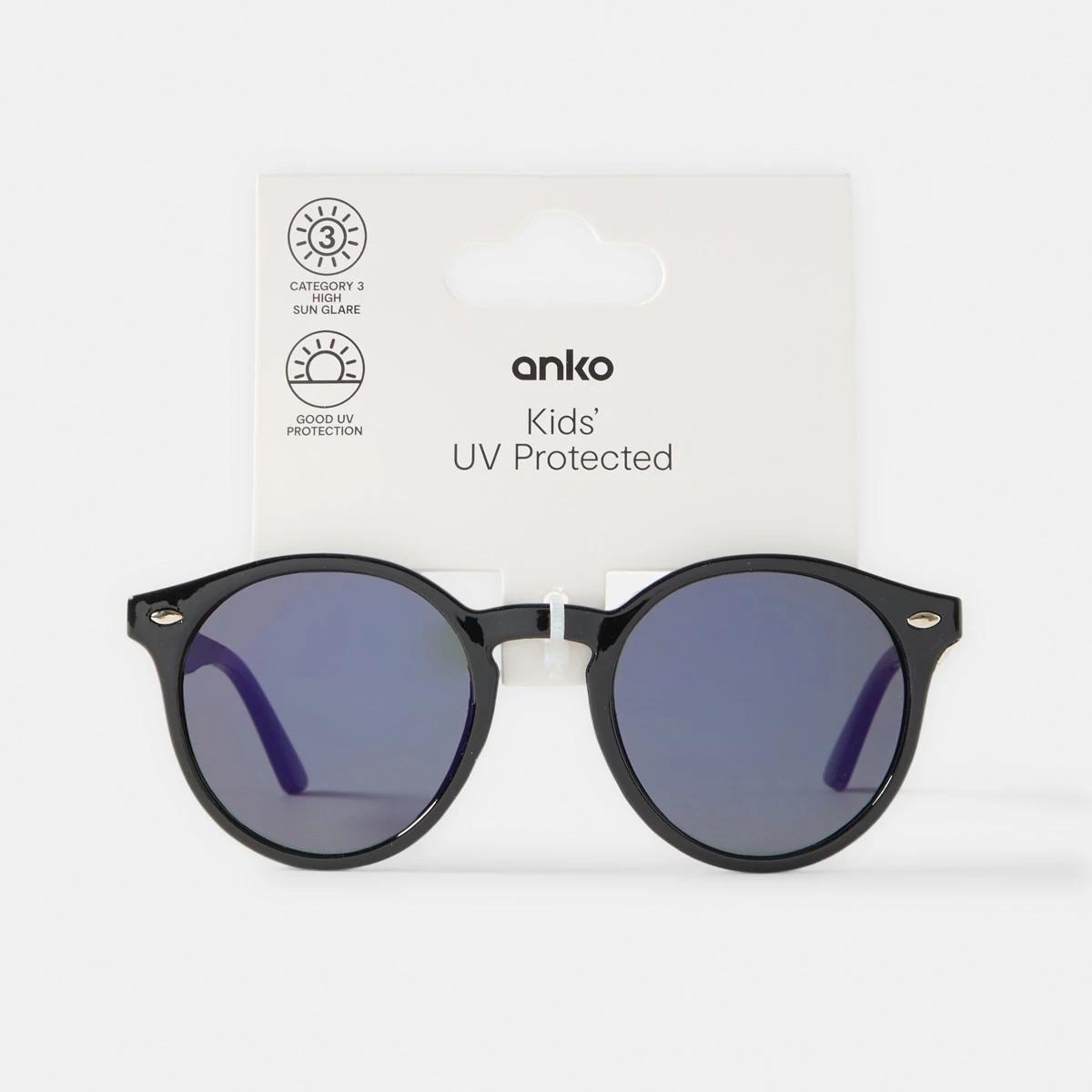 4 Kids Round Sunglasses - Black Black, 4 of 4
