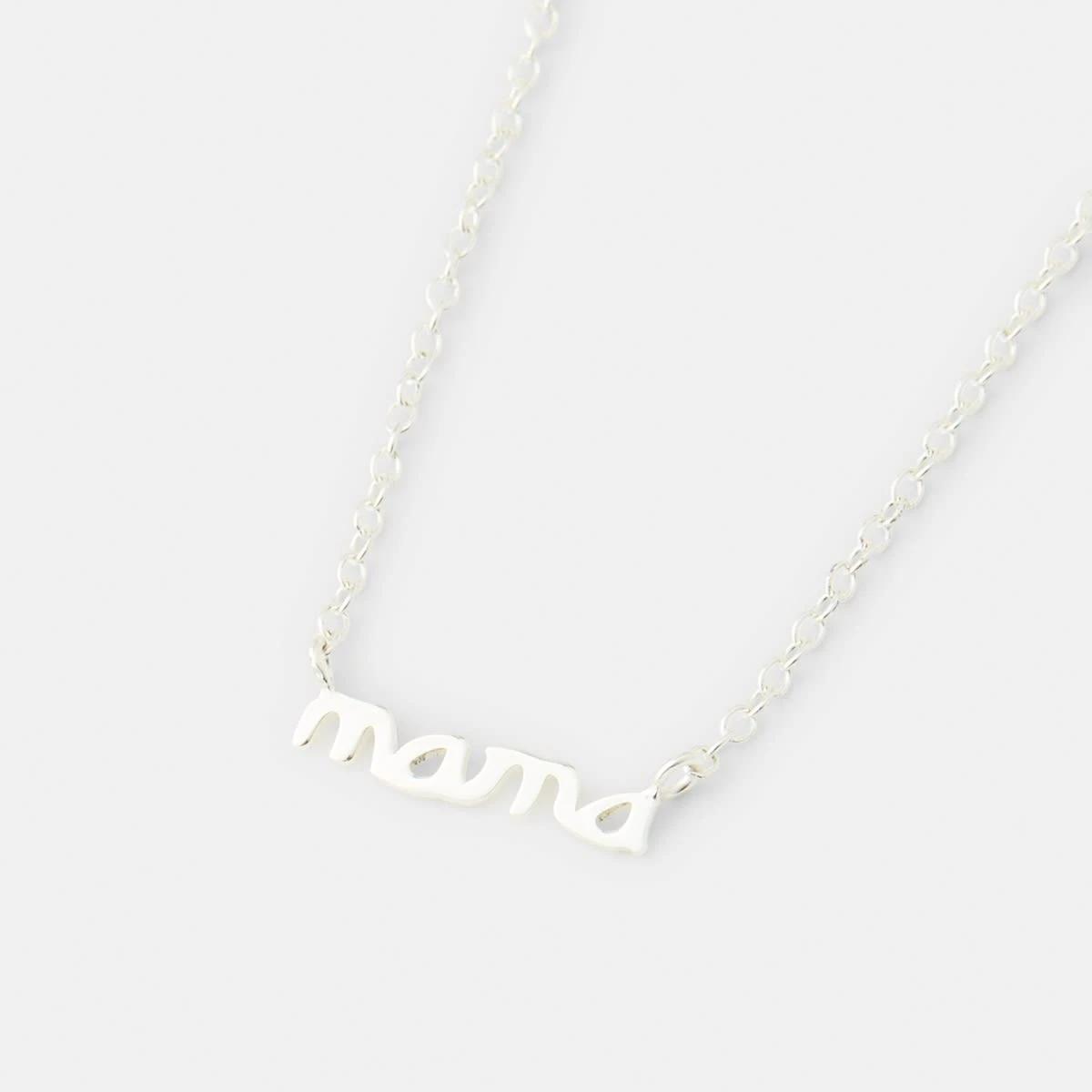 1 Mother's Day Sterling Silver 'Mama' Necklace Silver, 1 of 4