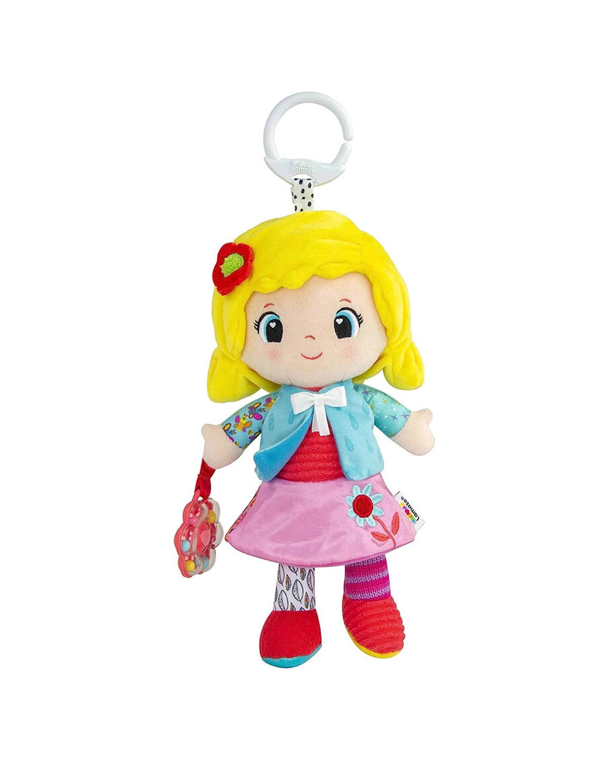 1 LAMAZE My Friend Olivia Plush Doll Sensory Toy With Clip - Multi, 1 of 1