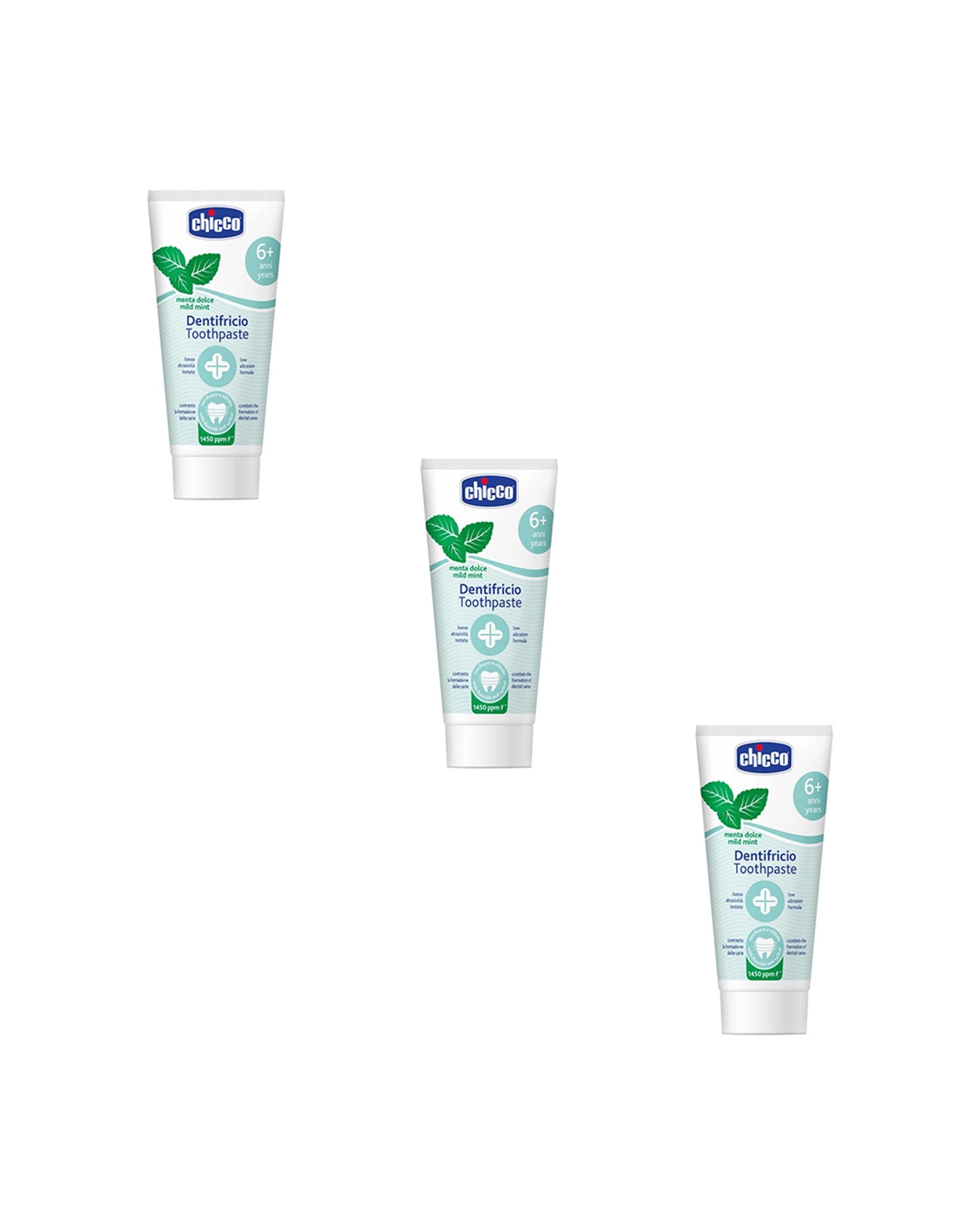 1 Chicco 3pc Nursing Kids Children Toothpaste Mild Specially Formulated 50ml - Multi, 1 of 2