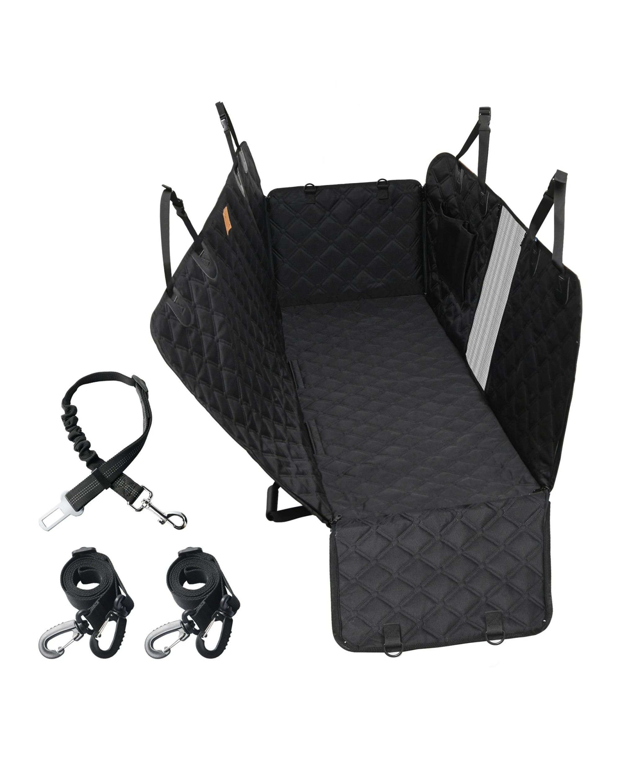 2 Charlie's Adventure Car Seat Protector for Dogs Back Seat - Black, 2 of 9