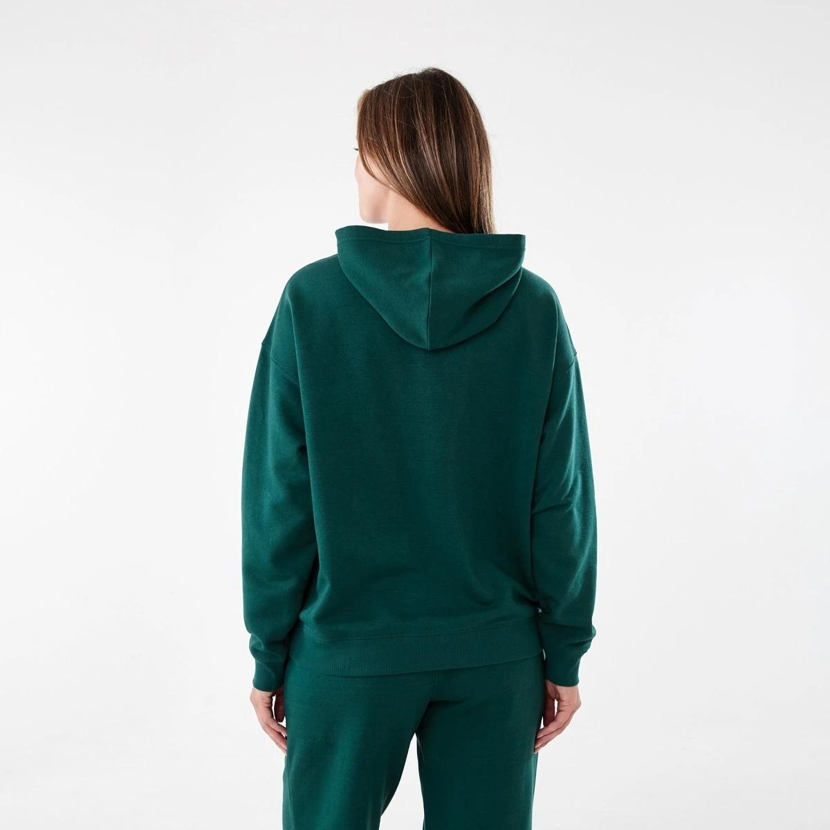 3 Active Womens Core Pop Over Hoodie YUCCA GREEN, 3 of 6