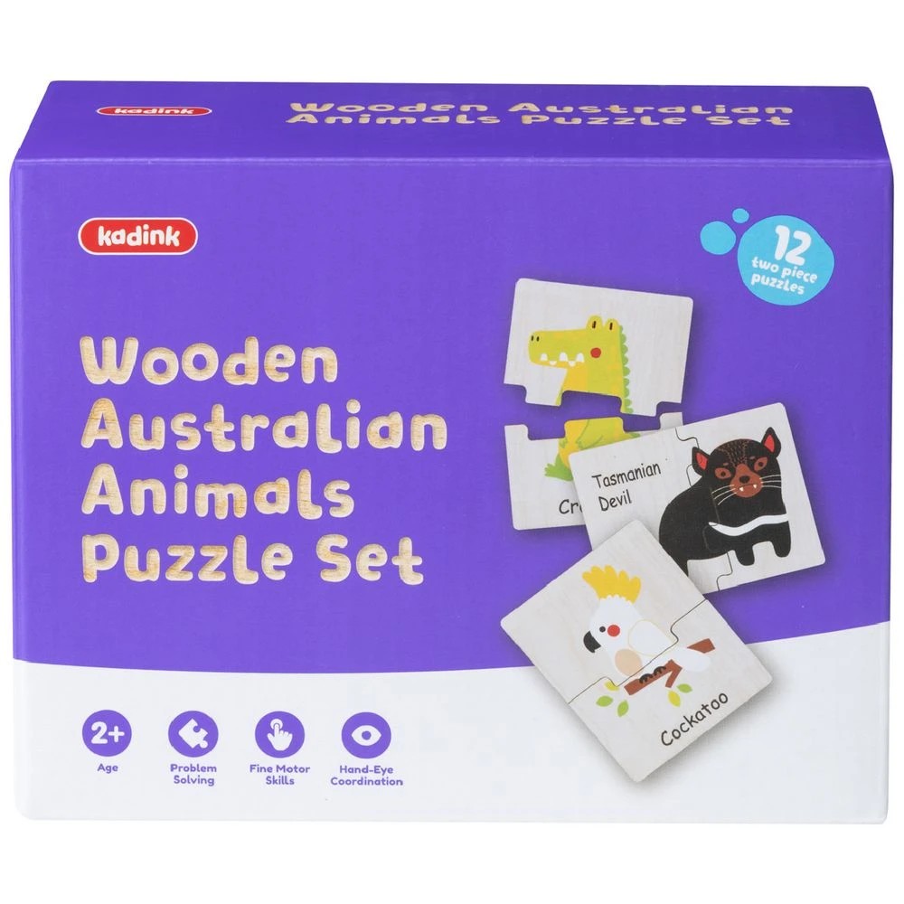 1 Kadink Wooden Puzzle Set Australian Animals, 1 of 4