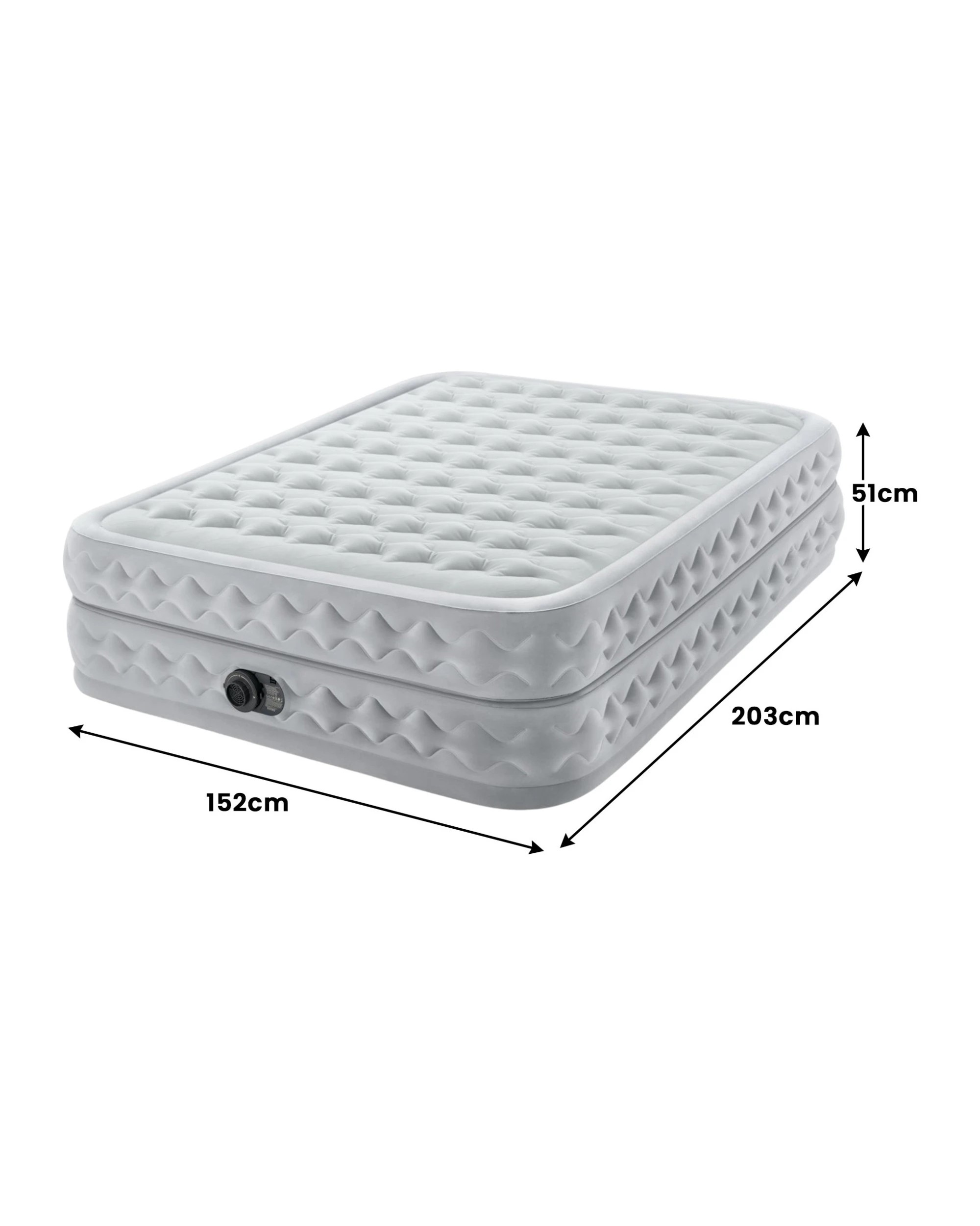 3 Intex Dura Beam Deluxe Supreme Air-Flow Air Mattress Queen - Grey, 3 of 7