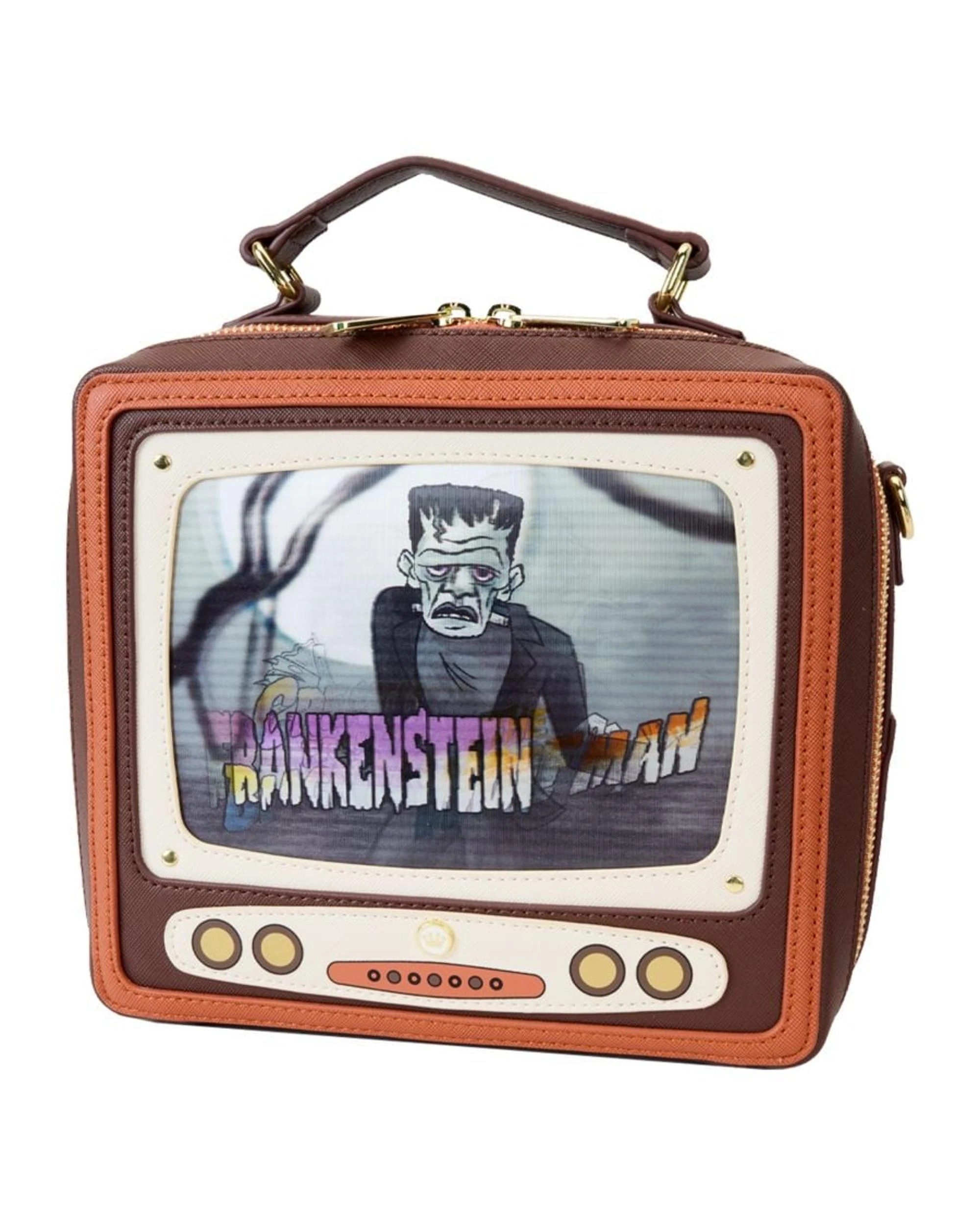 3 Loungefly Universal Monsters Vintage TV Triple Lenticular Crossbody Bag - Multi, 3 of 7