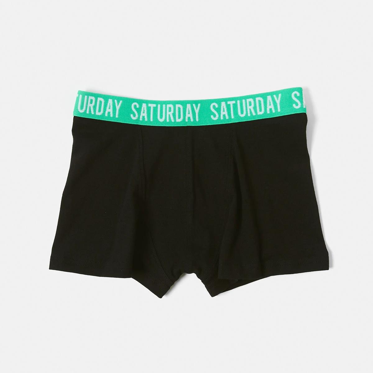 5 7 Pack Attached Elastic Trunks BLACK WEEKDAYS, 5 of 10