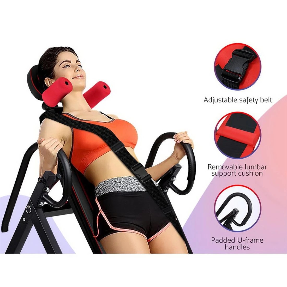 3 Everfit Inversion Table Gravity Exercise Inverter Back Stretcher Home Gym - Multi, 3 of 7