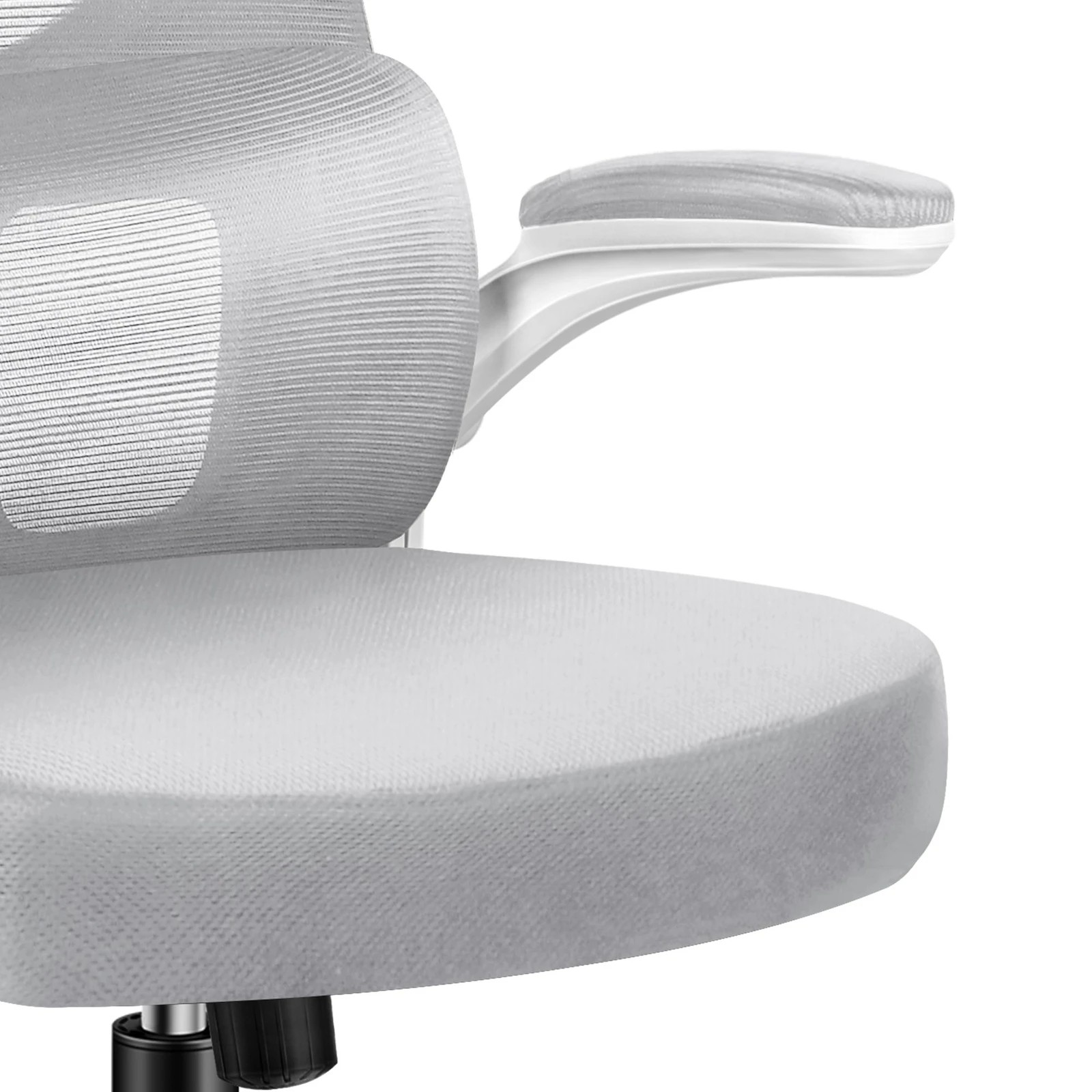 9 Alfordson Mesh Office Chair Executive Computer Tilt Fabric Seat Racing Work - Grey White, 9 of 10