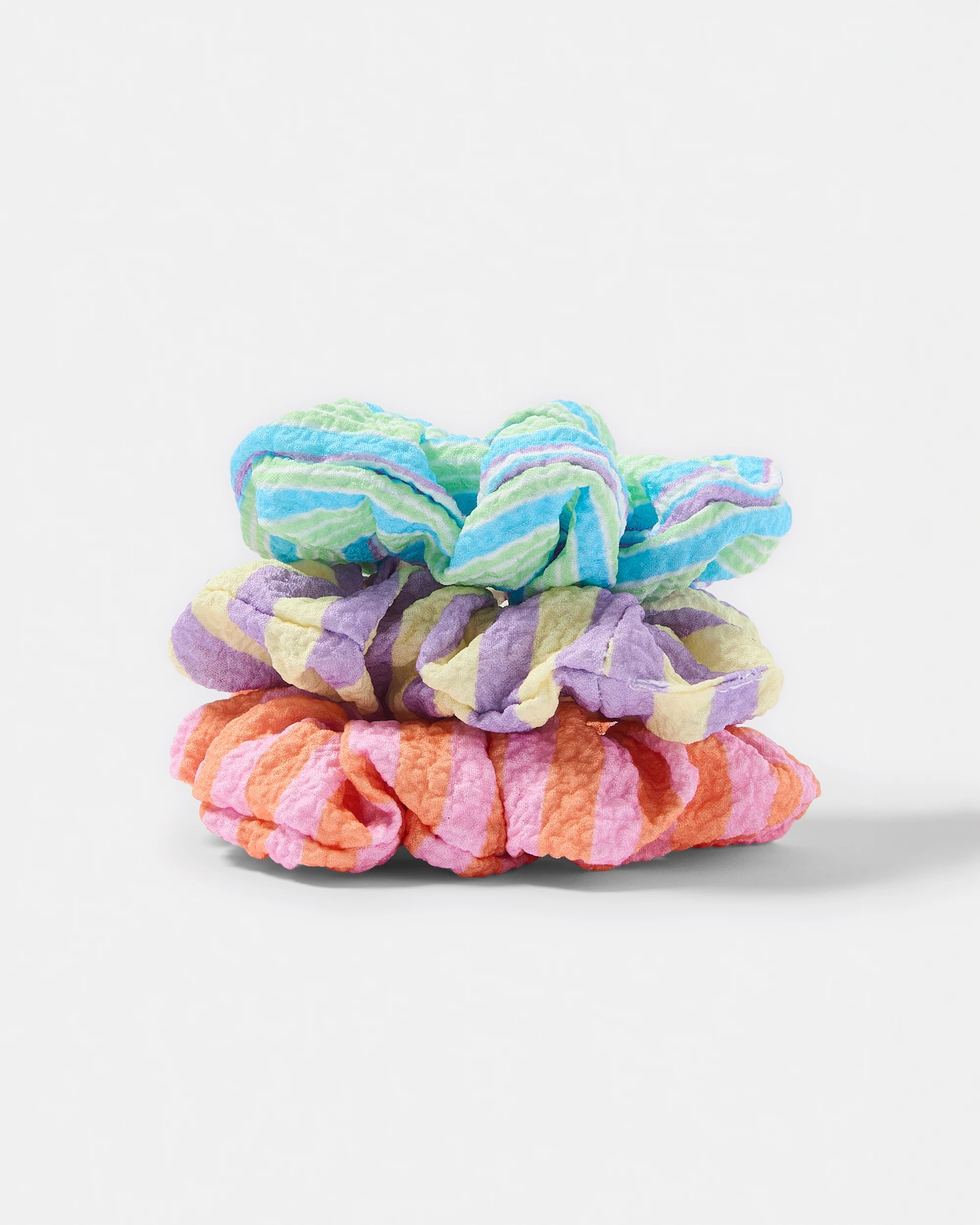 1 3 Pack Bright Stripe Hair Scrunchies, 1 of 5