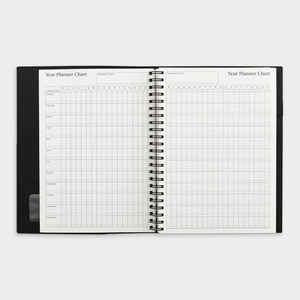 4 Collins A4 Day to Page  Undated Vanessa Diary Black, 4 of 9