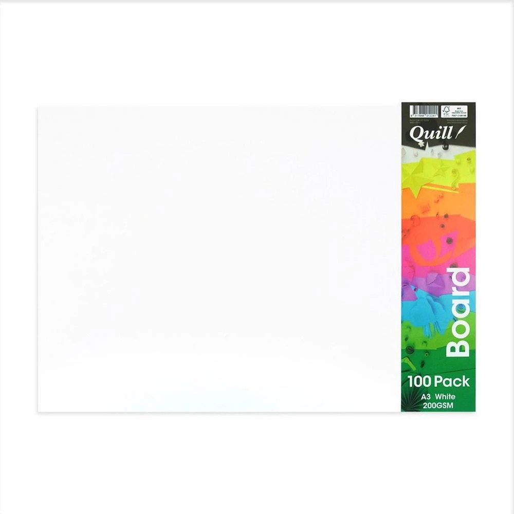 3 Quill A3 200gsm School Board White 100 Pack, 3 of 3