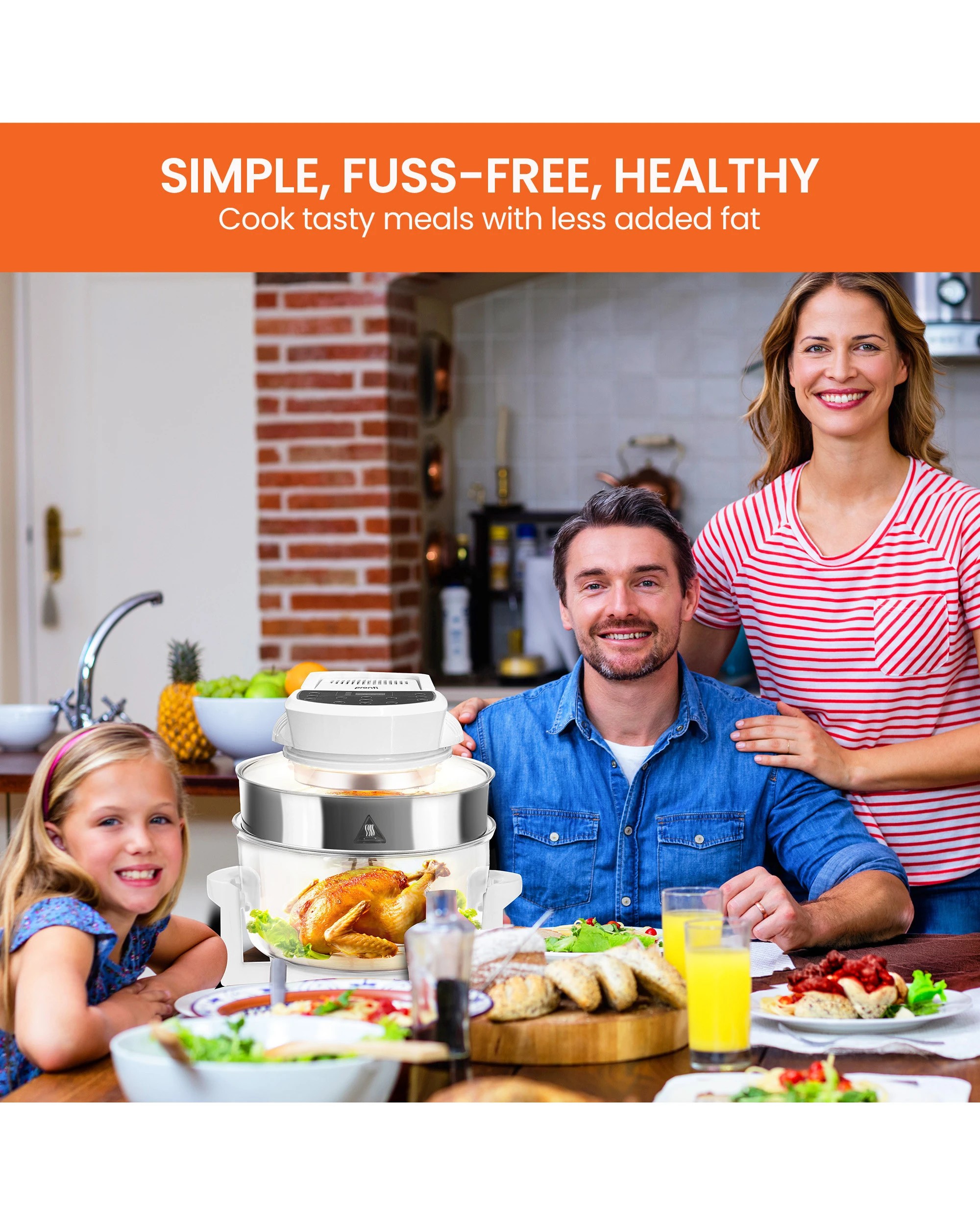 10 Pronti 17l Digital Family Turbo Convection Oven Broiler Cooker - White, 10 of 10