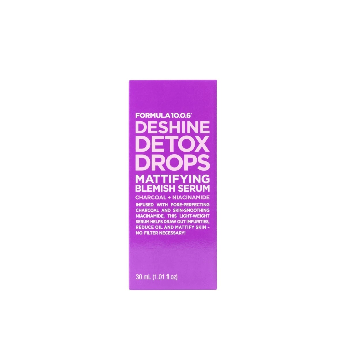 3 Formula 10.0.6 Deshine Detox Drops Mattifying Blemish Serum 30ml - Charcoal and Niacinamide, 3 of 3