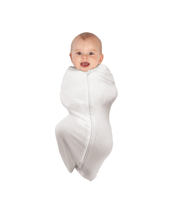 Babystudio Bamboo Swaddle Pouch 0.5 Tog Small (0-3 Months) - Bright White
 - White