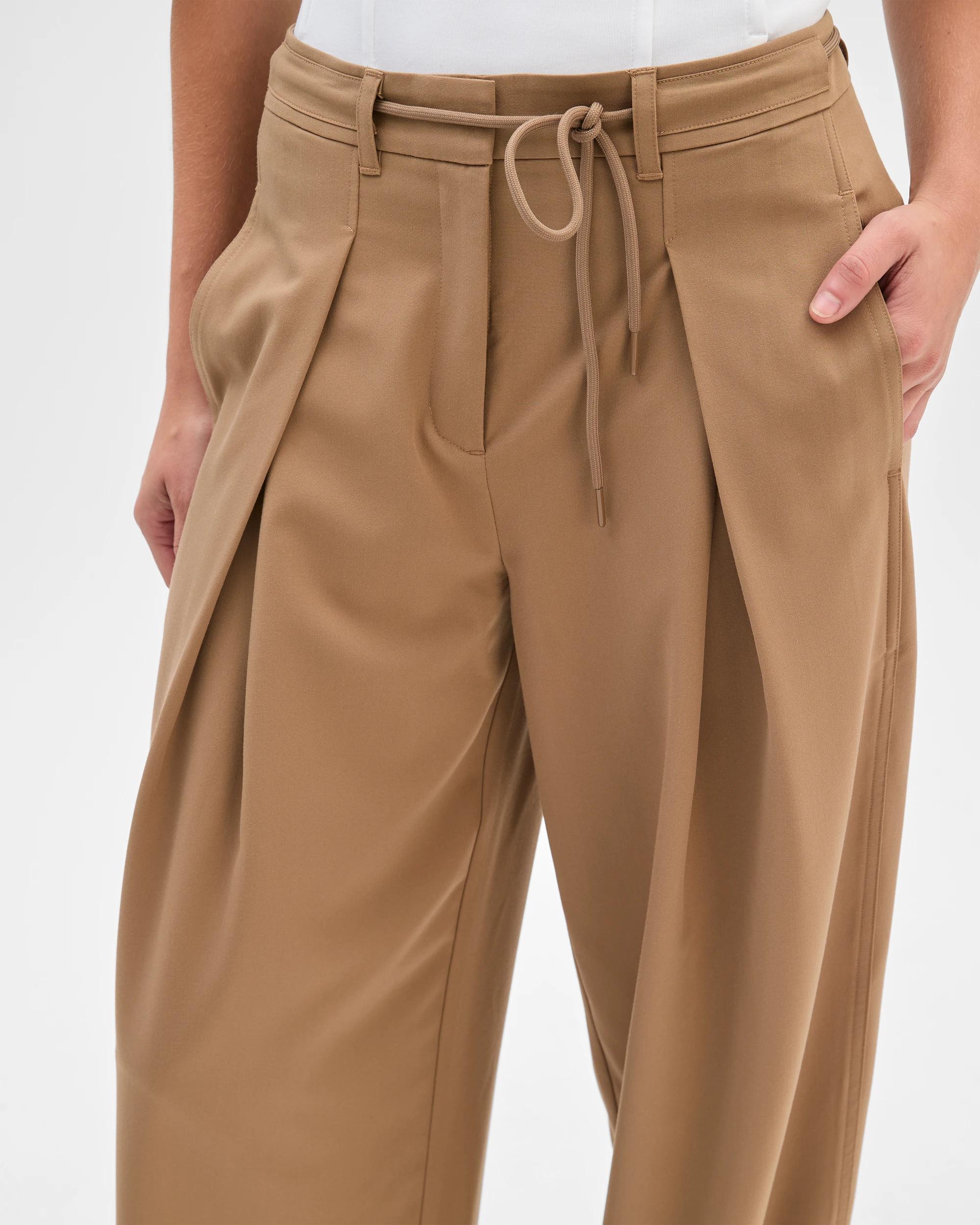 4 Preview Wide Barrel Leg Pants WARM SEPIA, 4 of 7