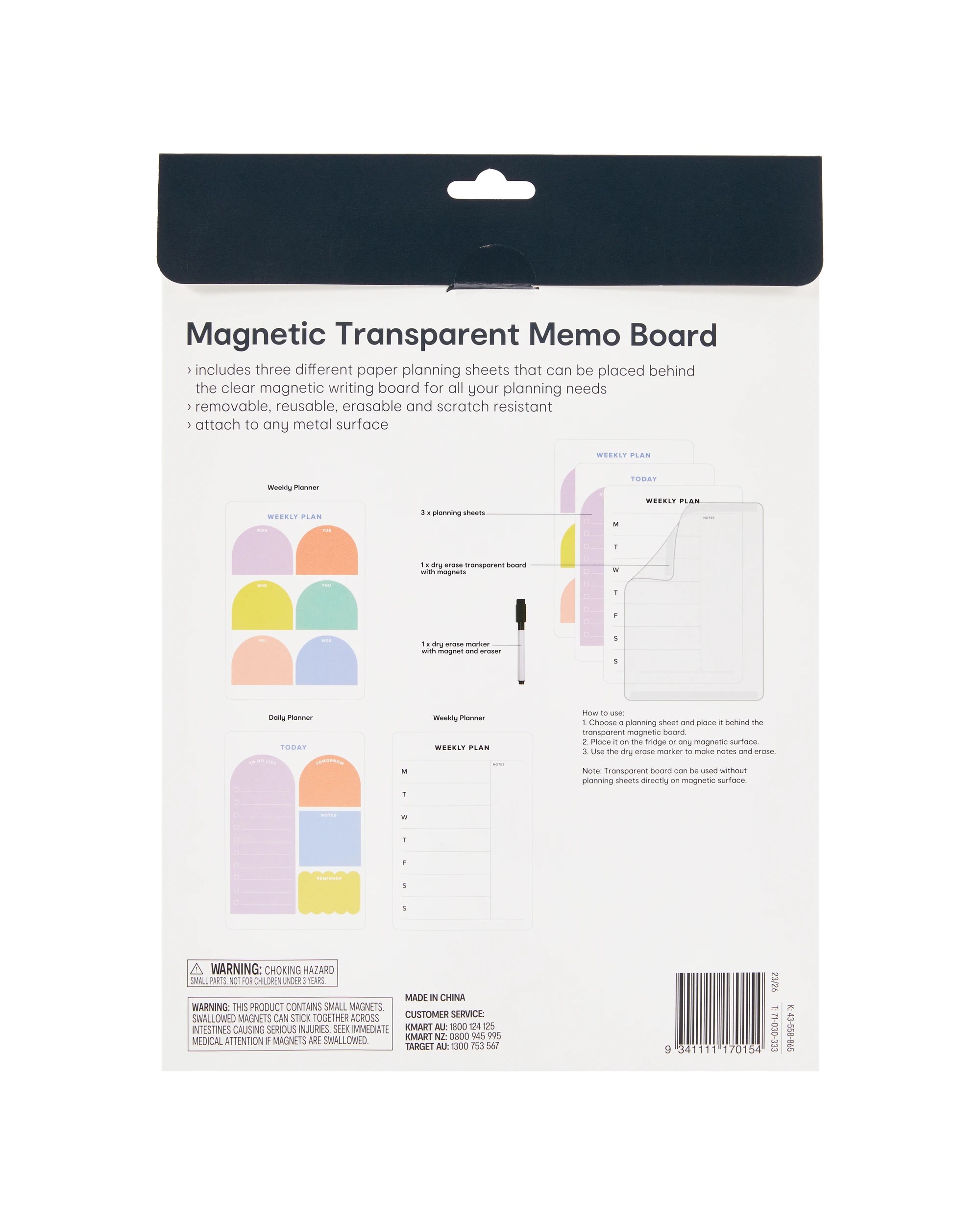 6 A4 Magnetic Transparent Memo Board, 6 of 6