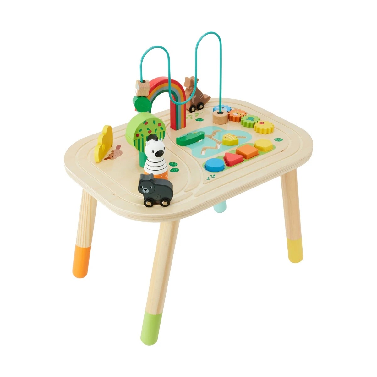 2 Wooden Play: Wooden Activity Table, 2 of 10