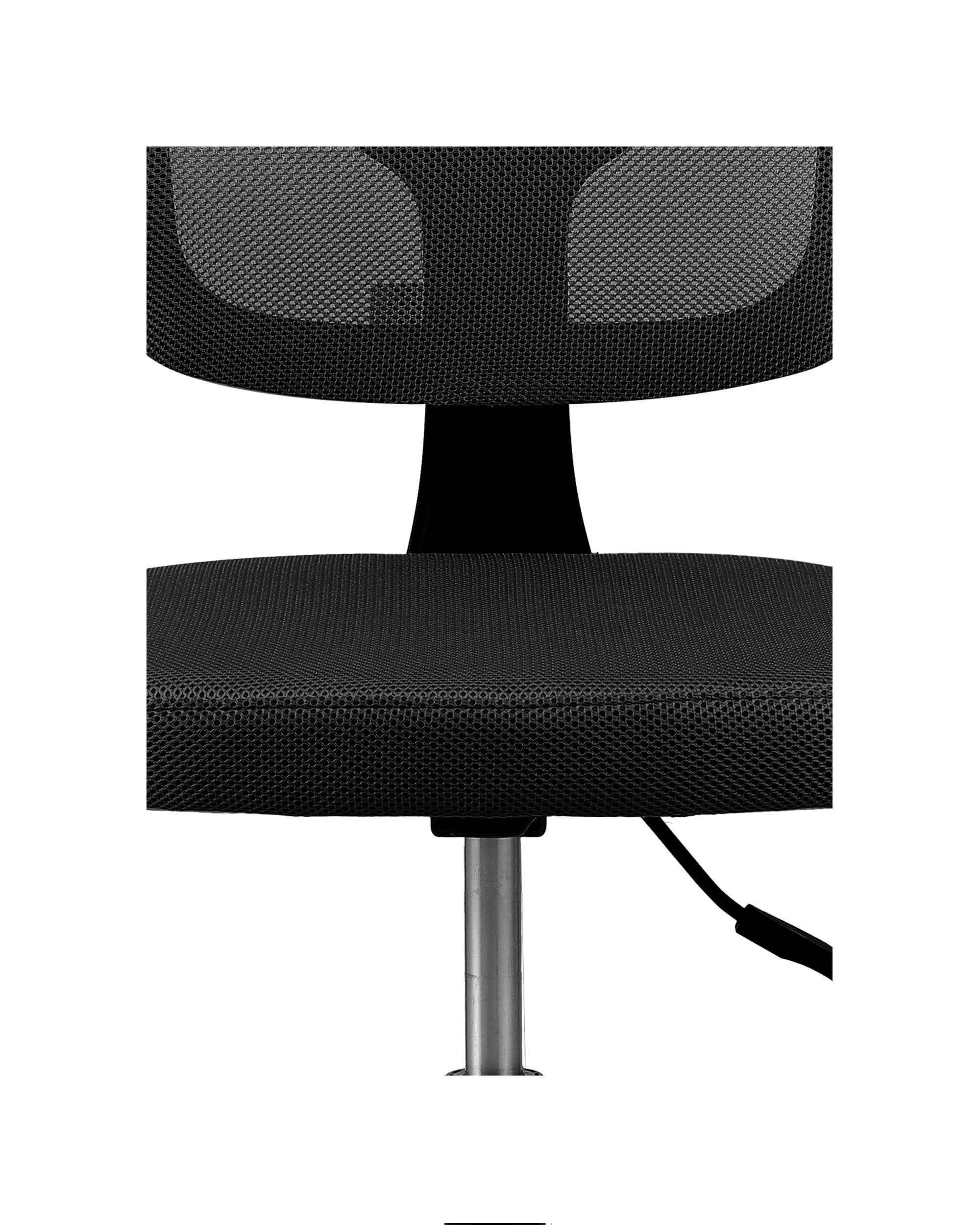 6 Artiss Armless Office Chair Mesh, Height Adjustable, 360° Swivel, for Small Space - Black, 6 of 7