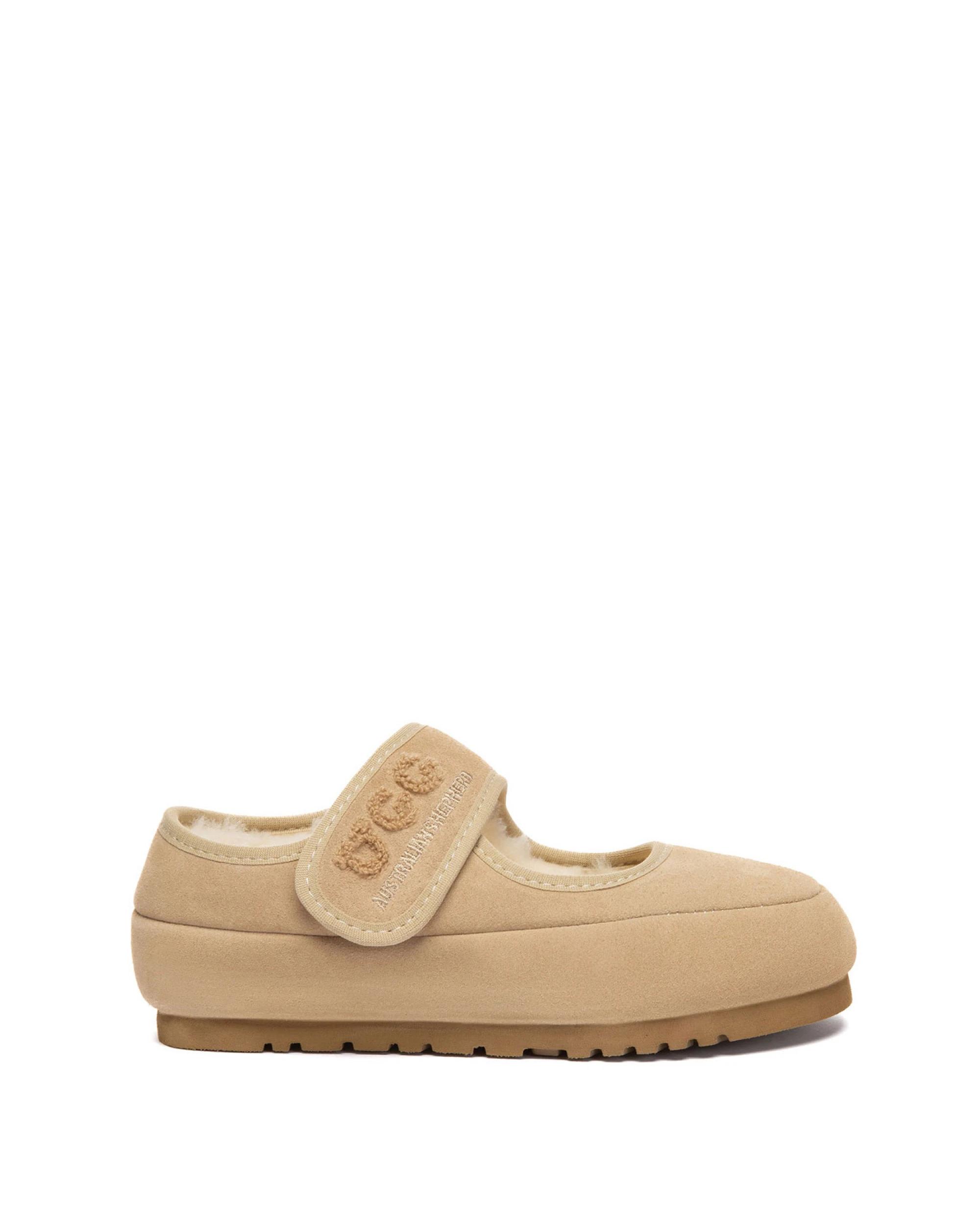 1 Australian Shepherd UGG Kids Mary Jane Velvi Slippers SAND, 1 of 5