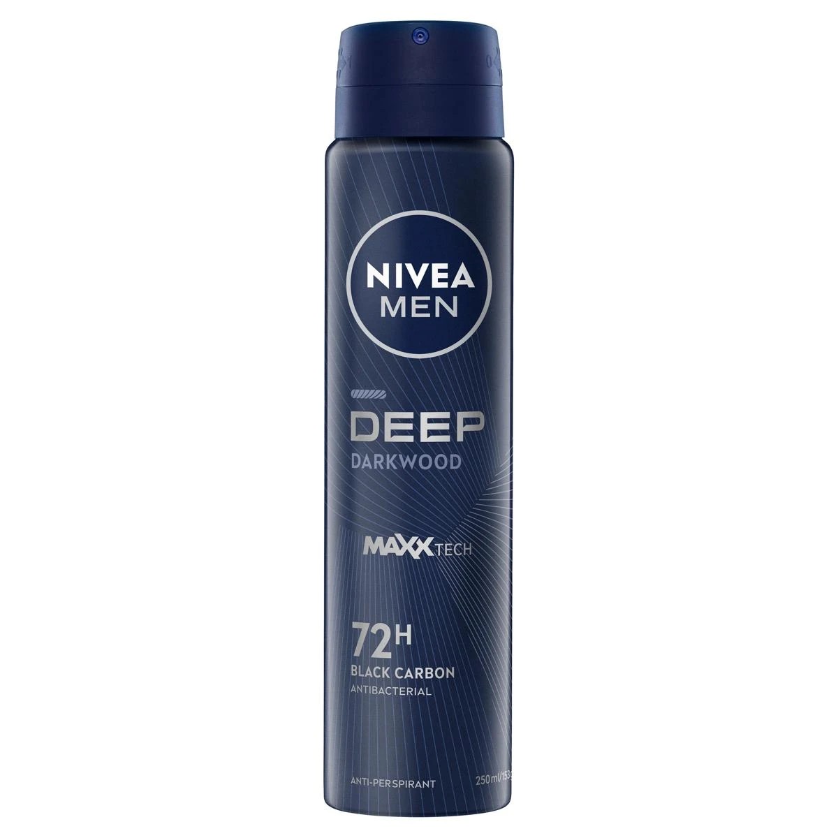 1 Nivea Men Deep Darkwood Anti-Perspirant Aerosol Deodorant 250ml, 1 of 8