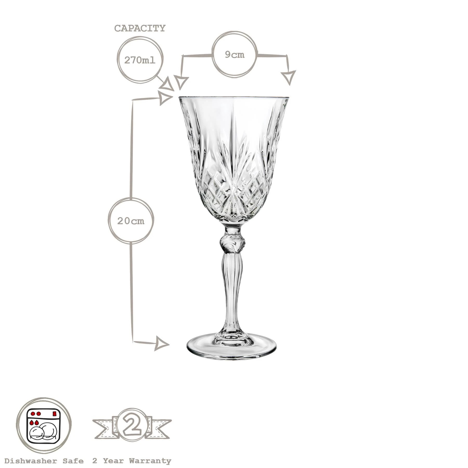 3 RCR Crystal Melodia Red Wine Glasses - 270ml - Pack of 6 - Clear, 3 of 7