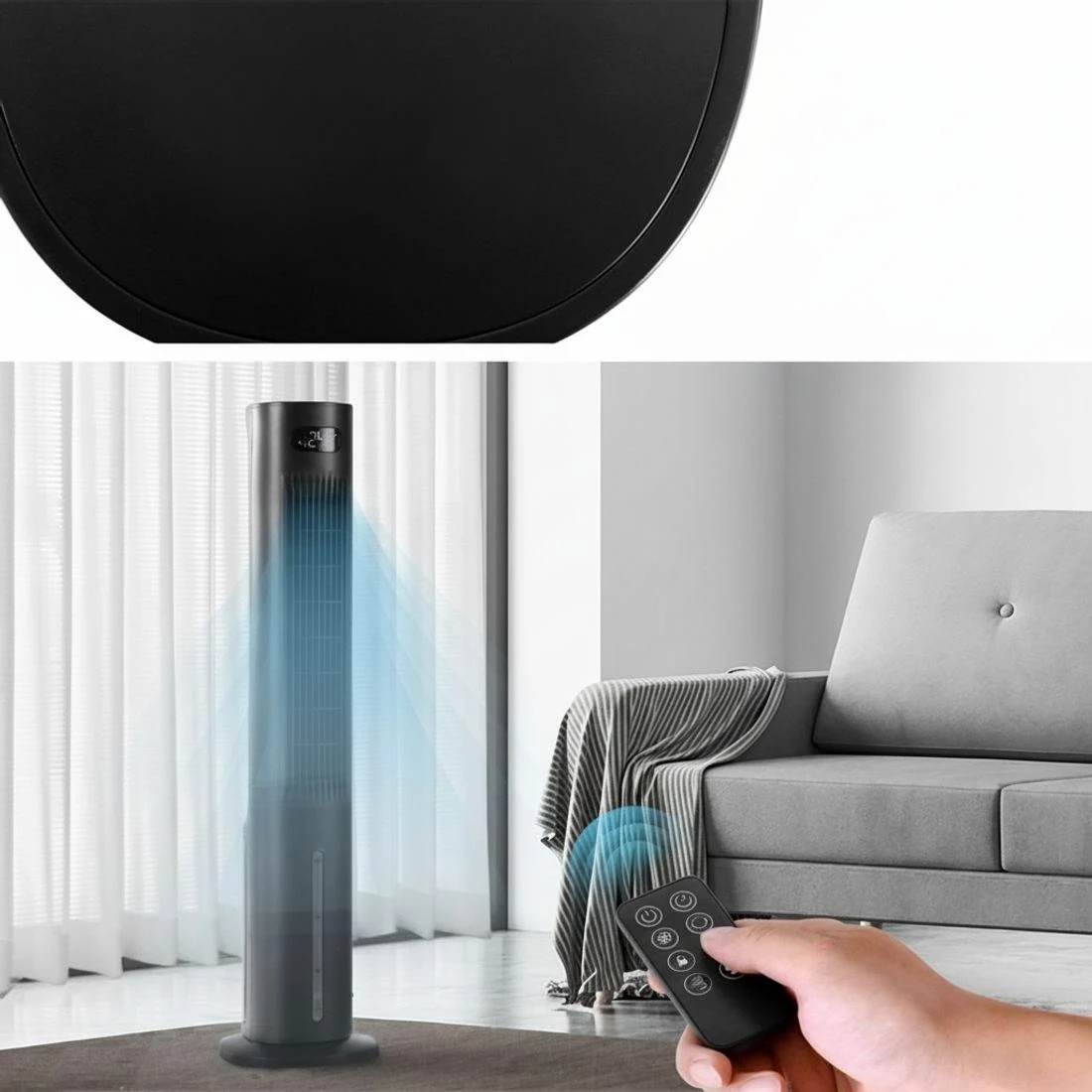 6 Devanti 7L Evaporative Air Cooler Conditioner - Black, 6 of 7