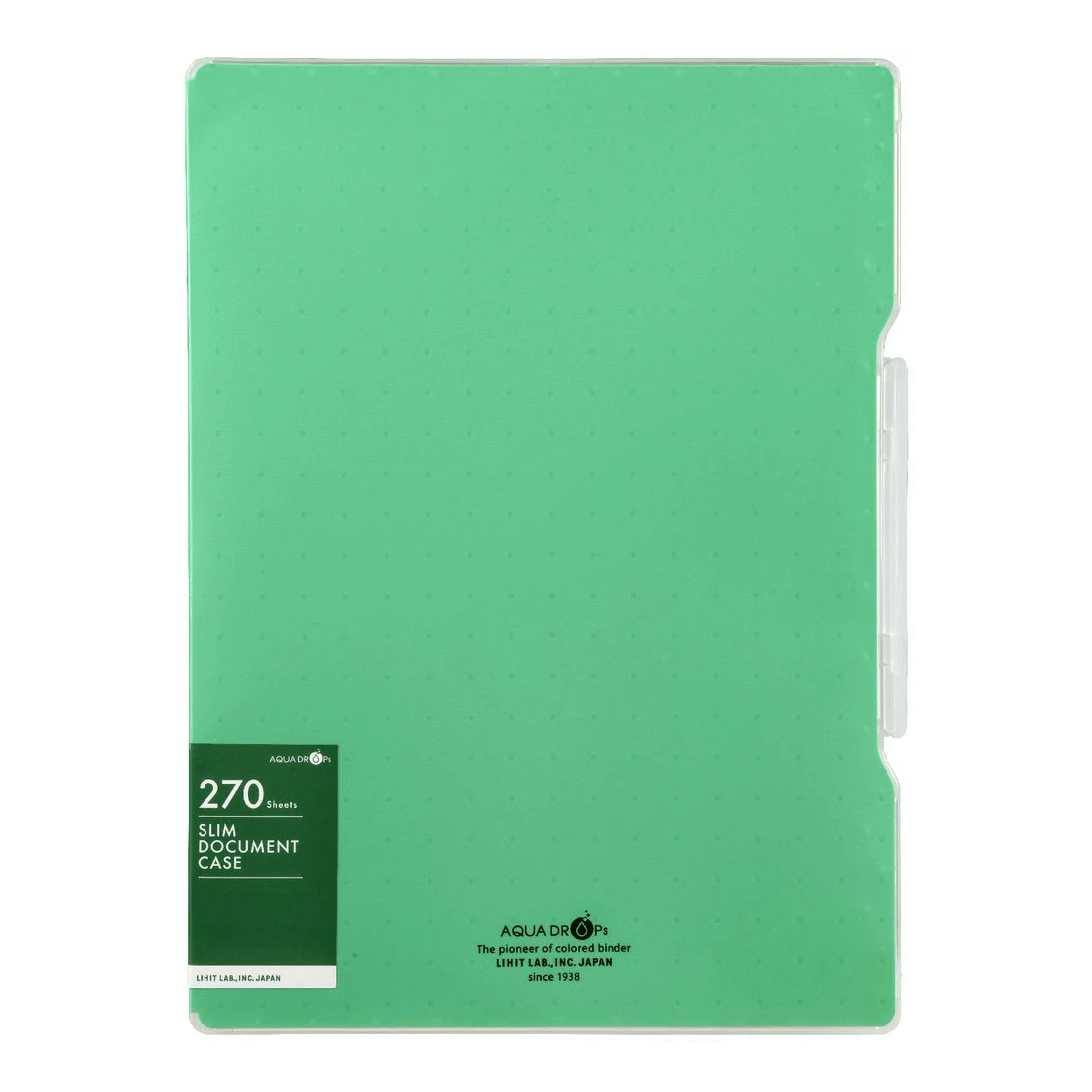 2 Aqua Drops Document Case Slim A4 Vivid Green, 2 of 3
