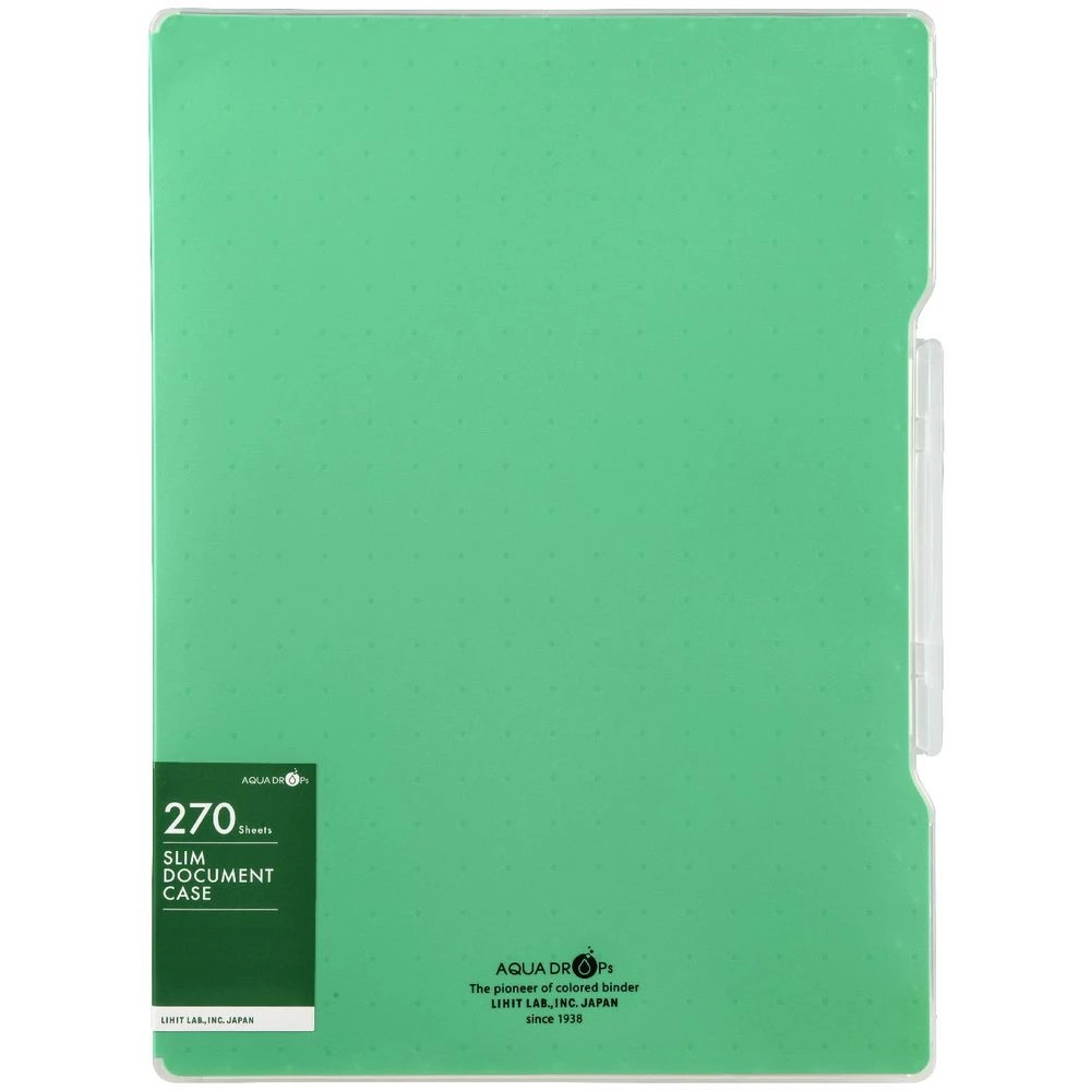 2 Aqua Drops Document Case Slim A4 Vivid Green, 2 of 3