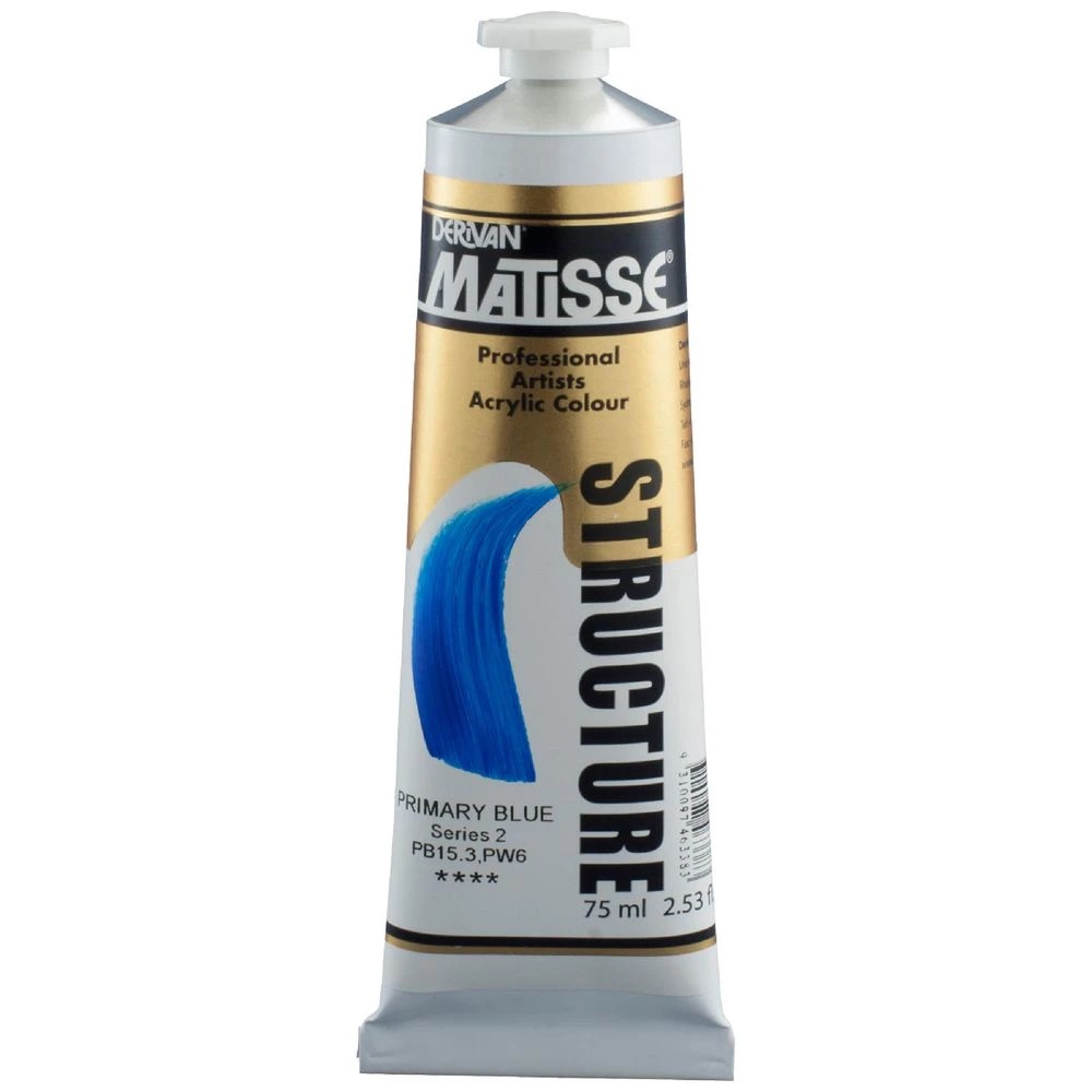 1 Derivan Matisse Structure Paint 75mL Primary Blue S2, 1 of 2
