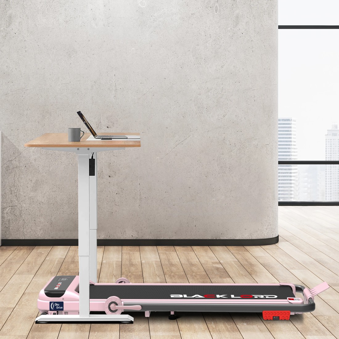 4 Black Lord Treadmill Electric Walking Pad Home Office Incline Foldable - Pink, 4 of 9