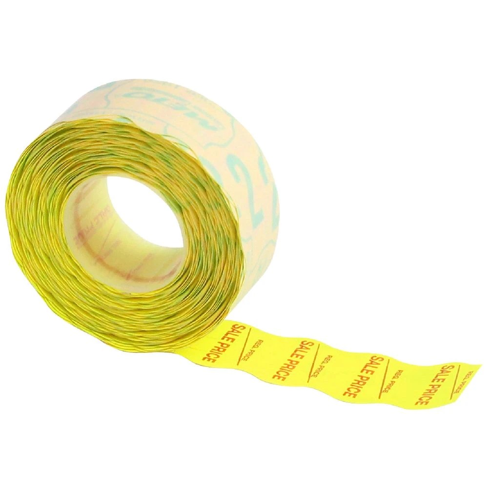 1 Meto 2 Line Series Labels Sale Price Yellow 5 Pack, 1 of 2