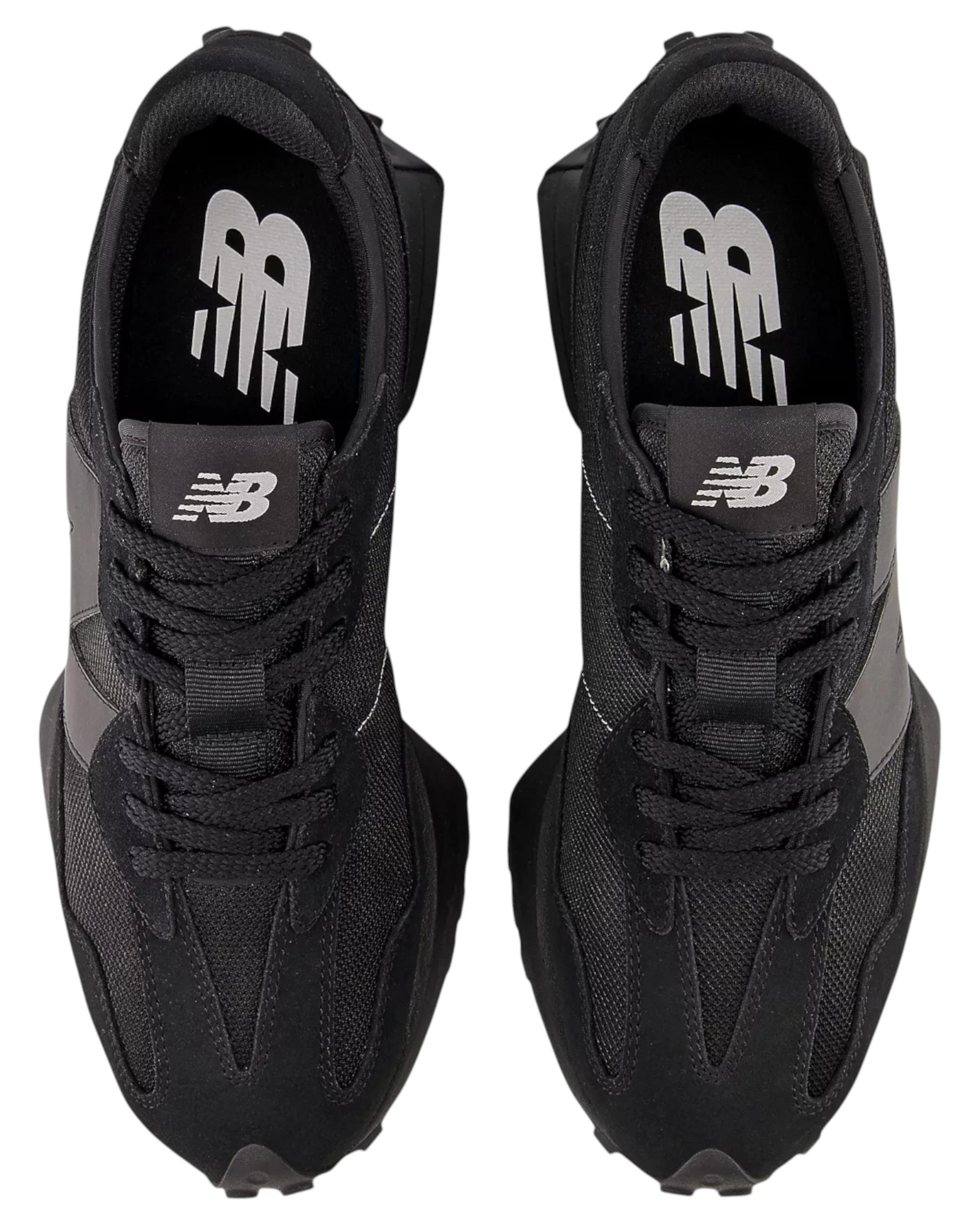 3 New Balance Womens 327 Athletic Shoes BLACK, 3 of 6