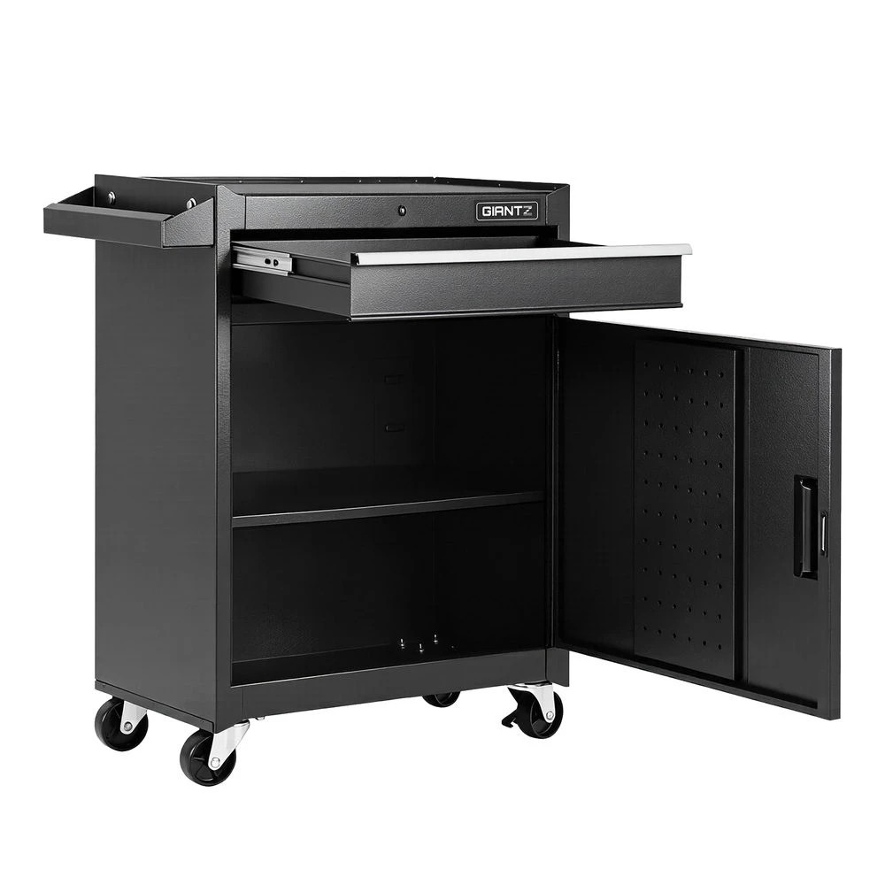 1 Giantz Tool Chest Trolley Cabinet Rolling Toolbox Garage Storage Tools - Black, 1 of 7