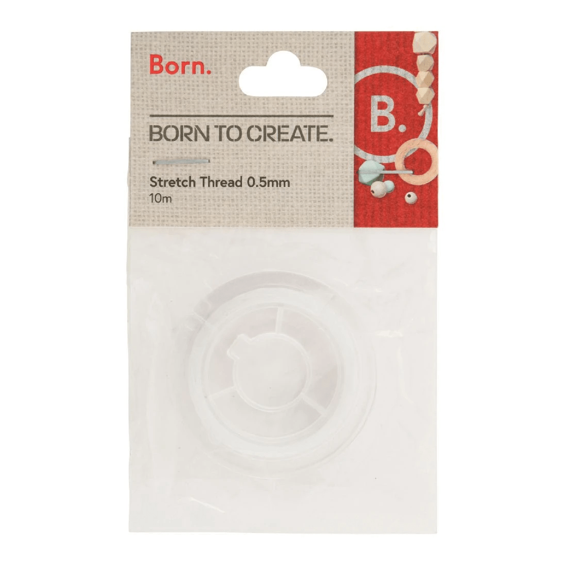 1 Born 0.5mm Stretch Thread 10m Clear, 1 of 2
