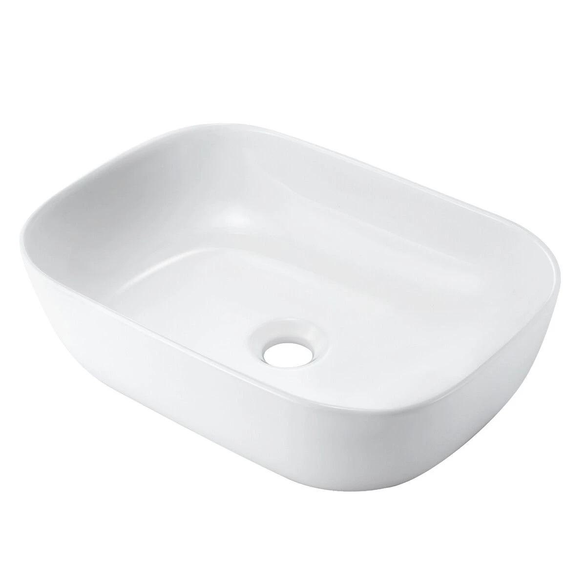1 LUXSUITE Bathroom Basin Sink Vanity Vessel Washing Hand Wash Bowl Ceramic Above Counter Bath Toilet Countertop White, 1 of 6