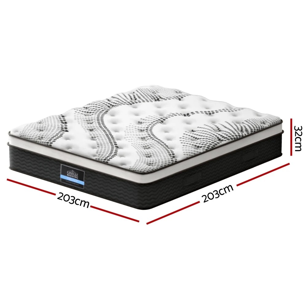 2 Giselle Bedding 32cm Mattress Euro Top Super King - Single Bed - Multi, 2 of 7