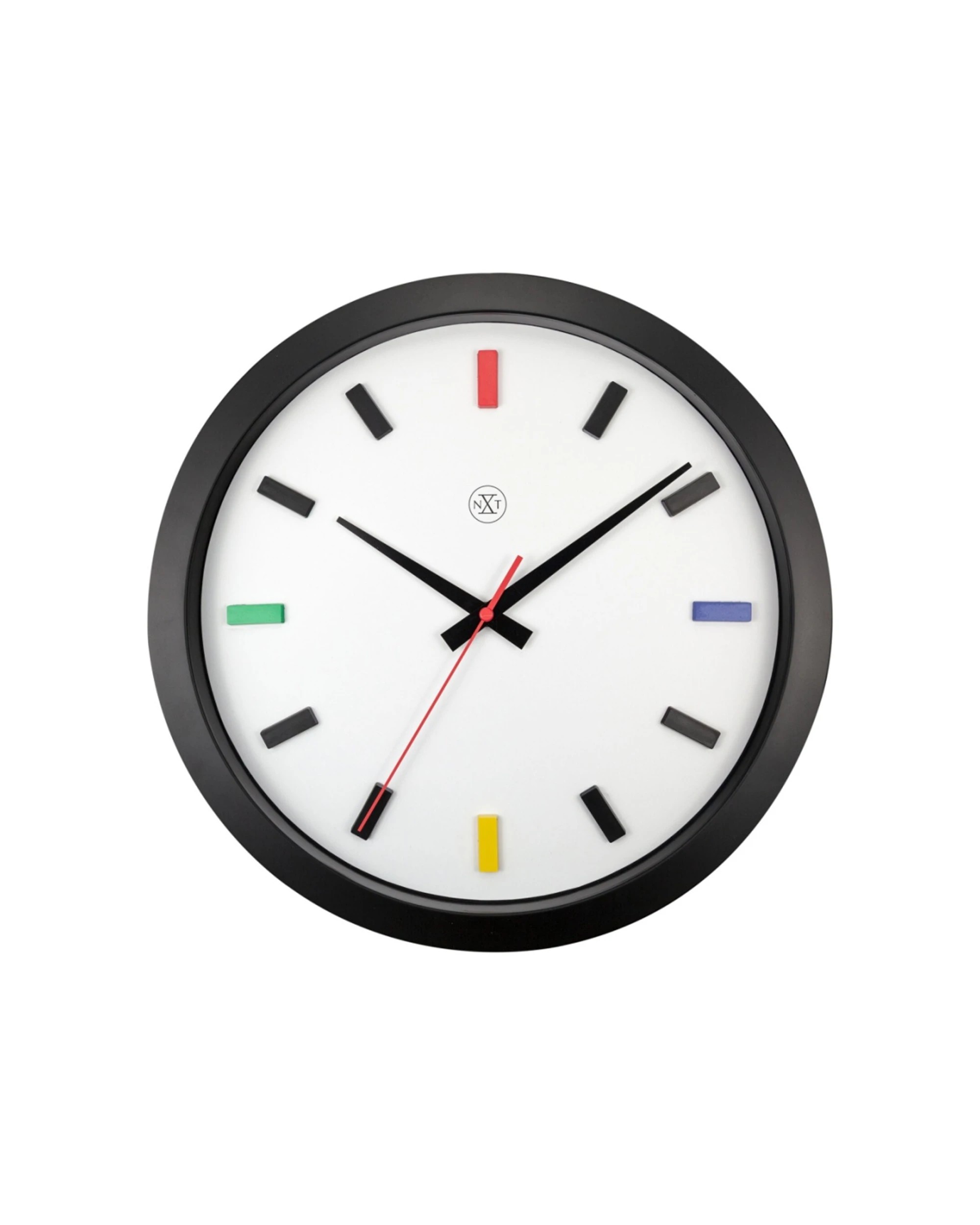 1 NexTime 36cm Wall Clock Silent Sweep Hour Markers - Multi, 1 of 5