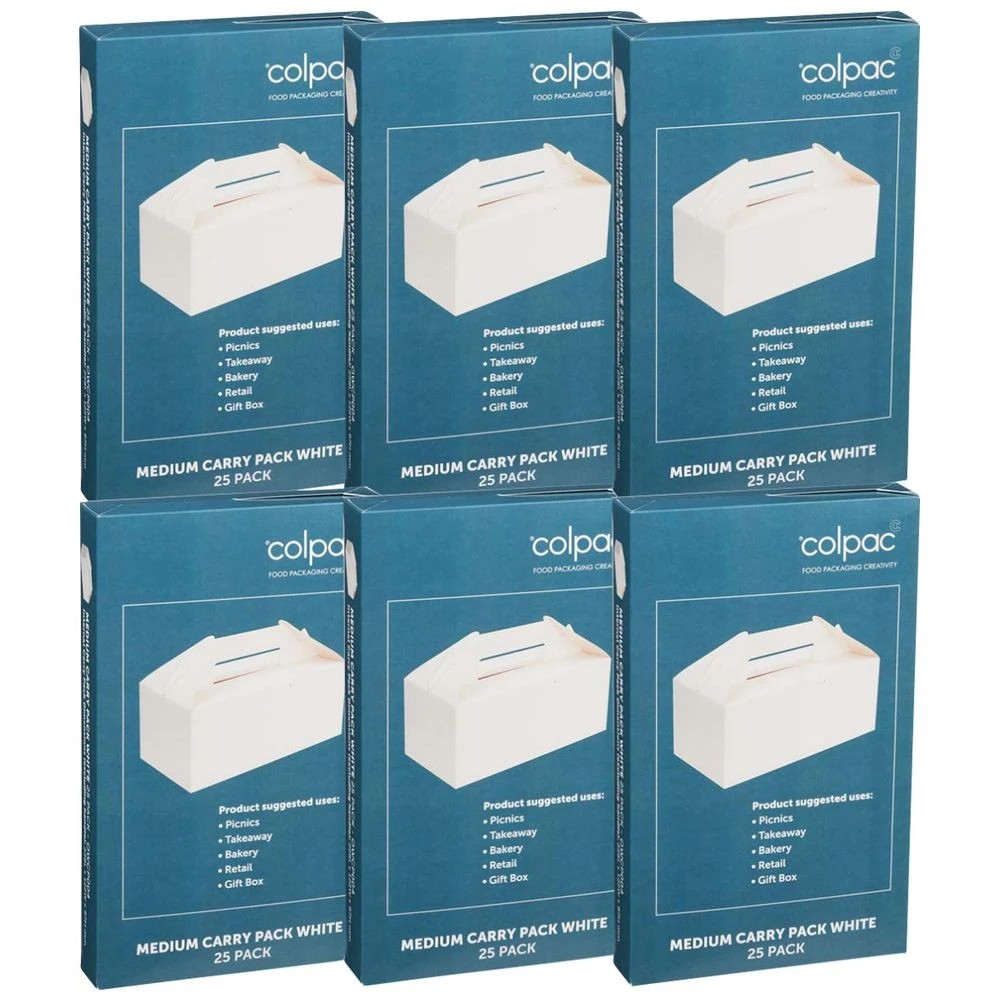 1 Colpac Medium Carry Pack White 150 Pack, 1 of 2