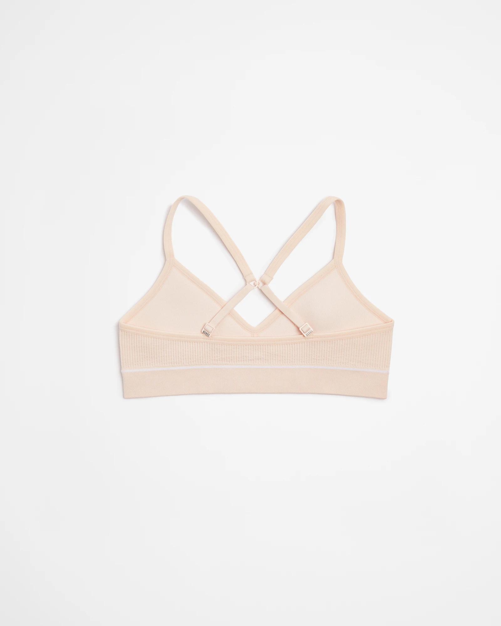 2 Bonds Girls Retro Rib Contour Crop - Grey Marle NUDE, 2 of 2
