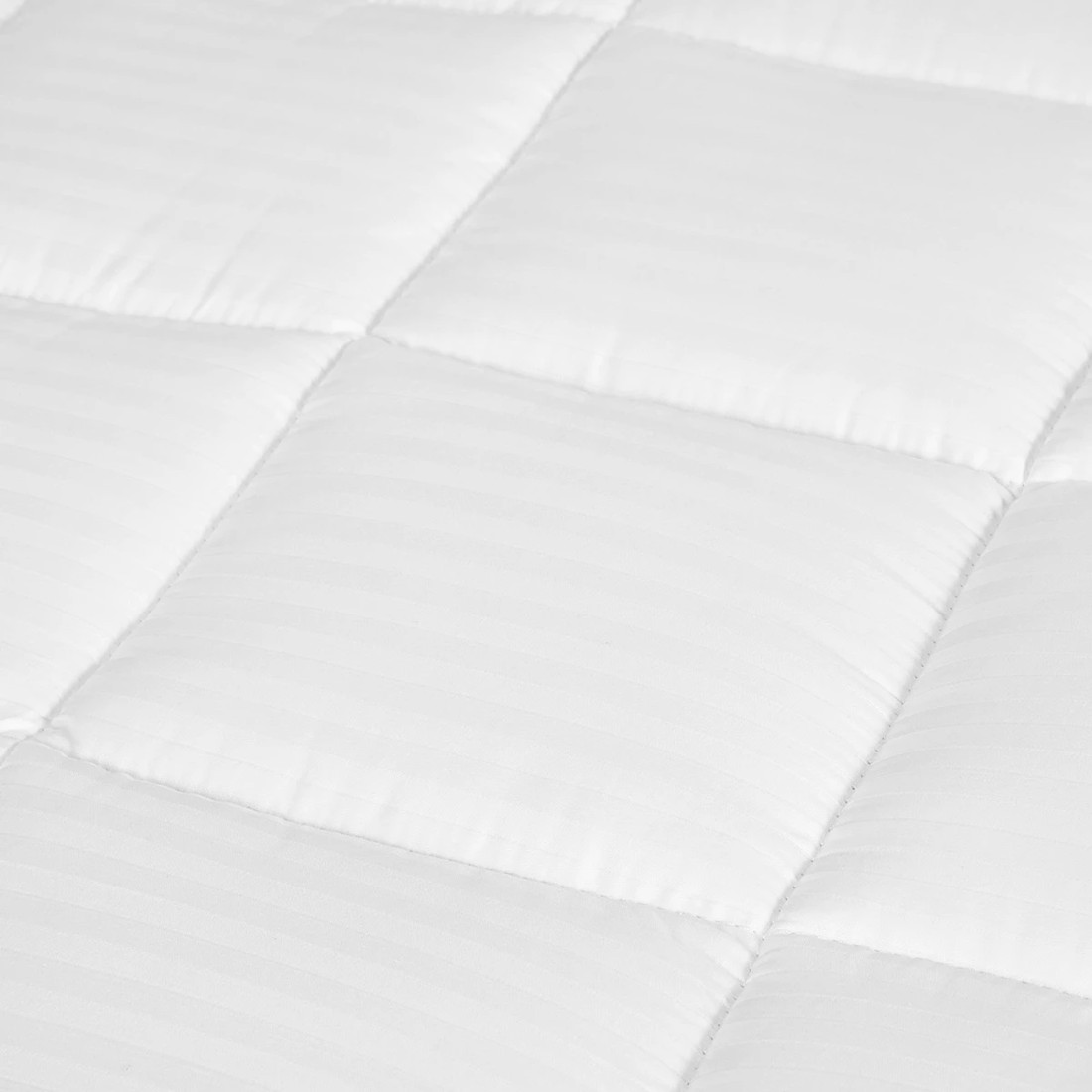4 High Loft Mattress Topper - King Bed, White, 4 of 5