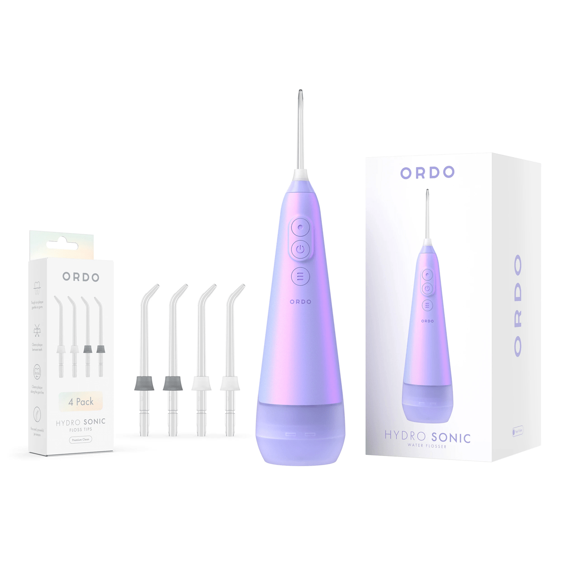1 Ordo Hydro Sonic Water Flosser and 4 Pack Hydro Sonic Floss Tips, 1 of 9