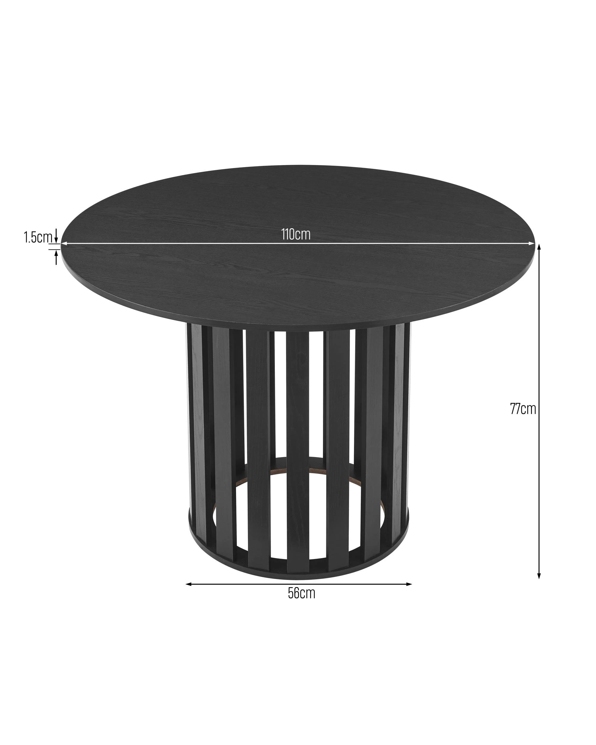 7 Kodu Dining Table Round 110cm - Black, 7 of 7