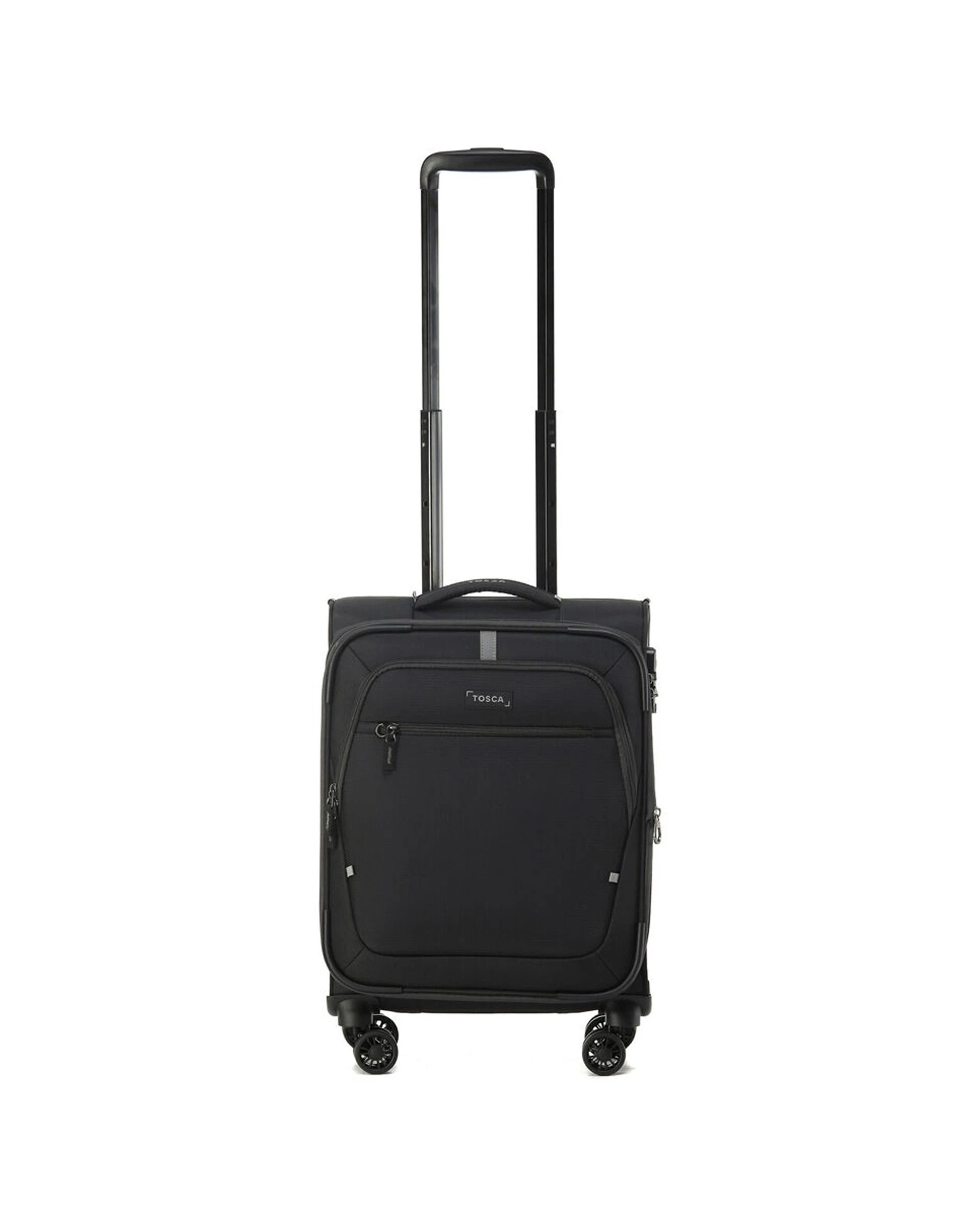 1 Tosca Luna Lite Soft Case Carry On Travelling Suitcase Small - Multi, 1 of 4