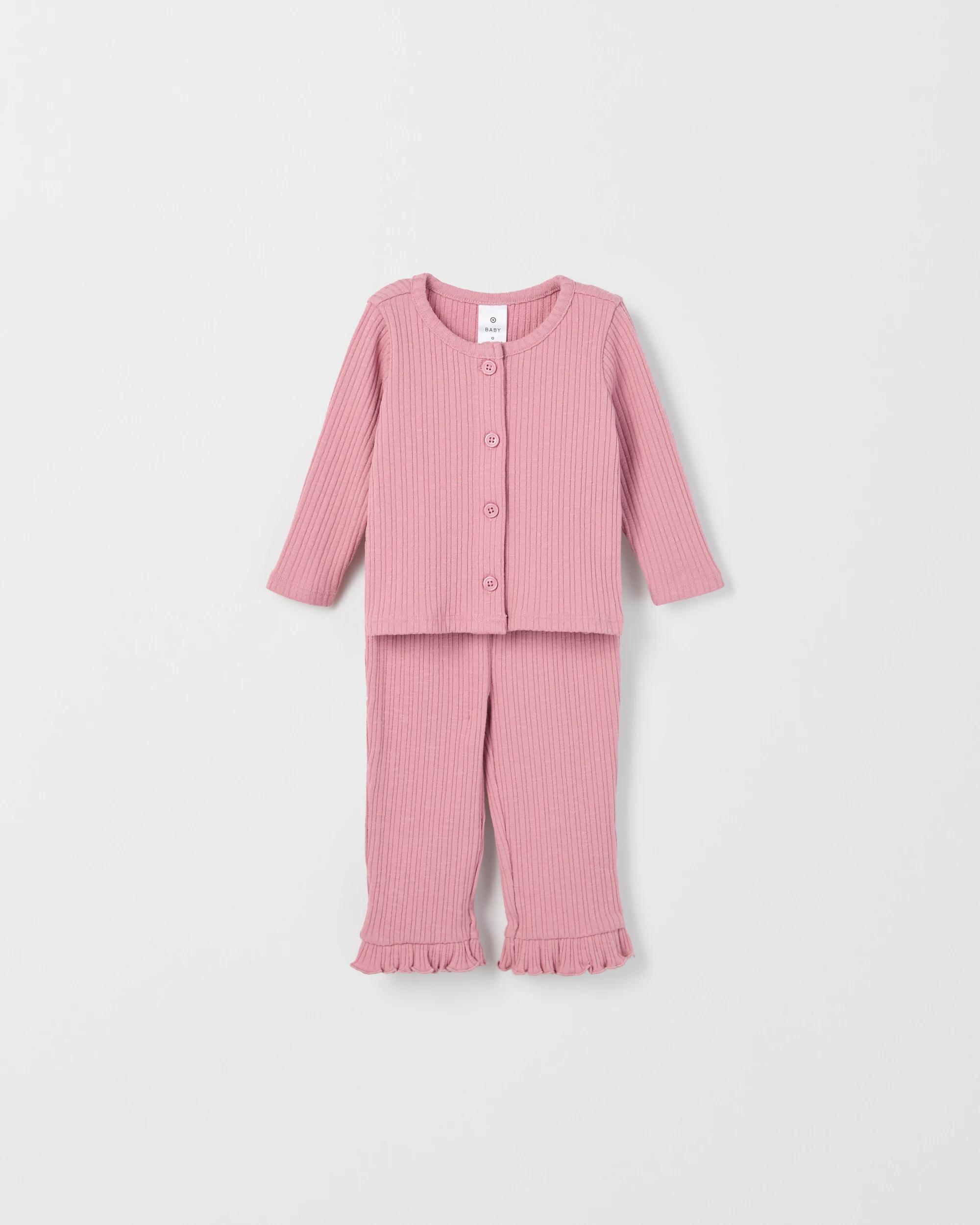 4 Target Baby Rib Cardigan and Pants Set FOXGLOVE, 4 of 5